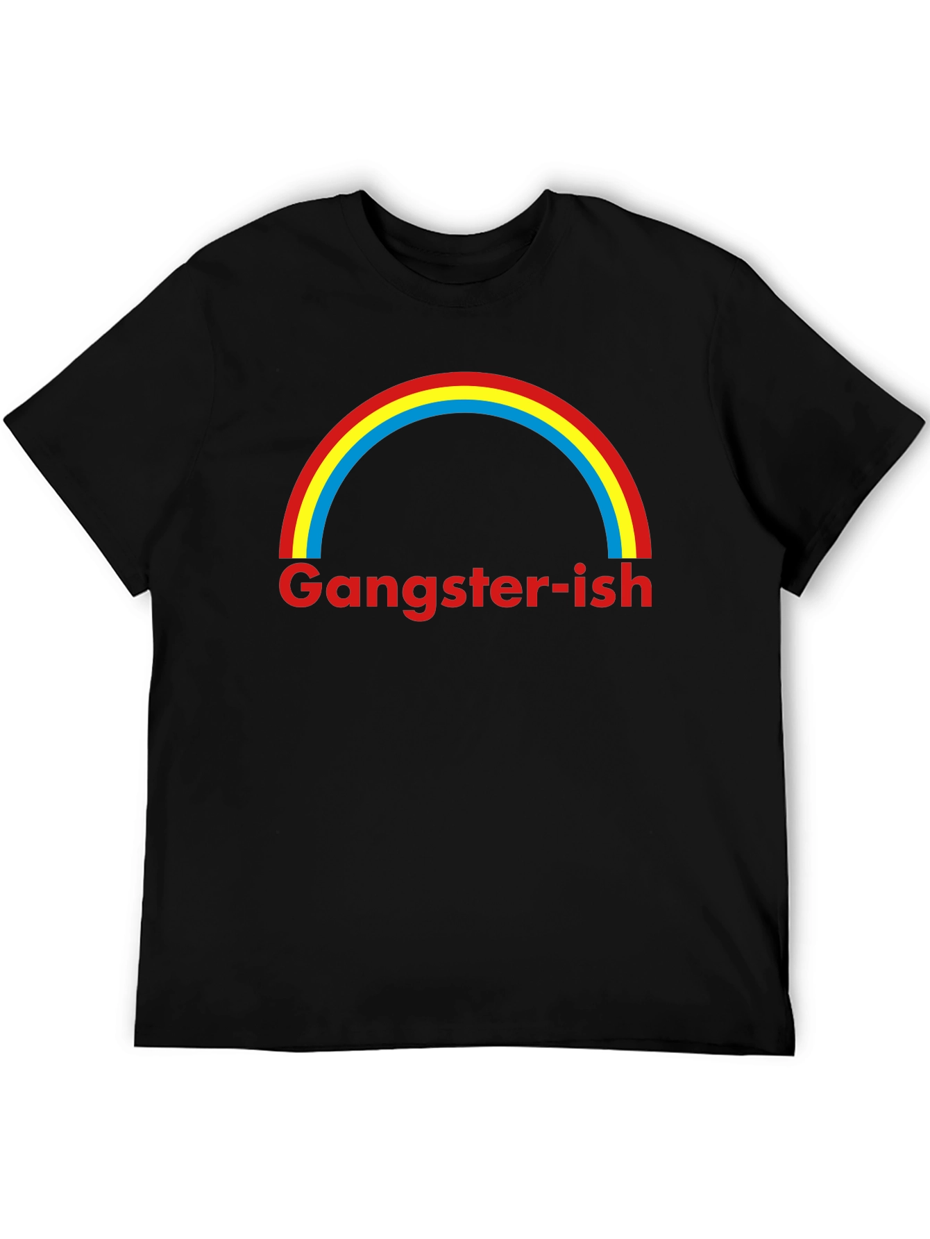 Gangster-ish Rainbow Graphic Tee - Trendy Style