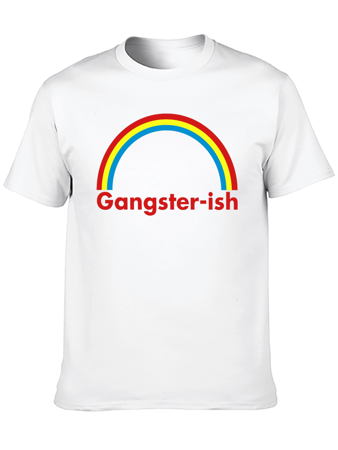 Gangster-ish Rainbow Graphic Tee - Trendy Style