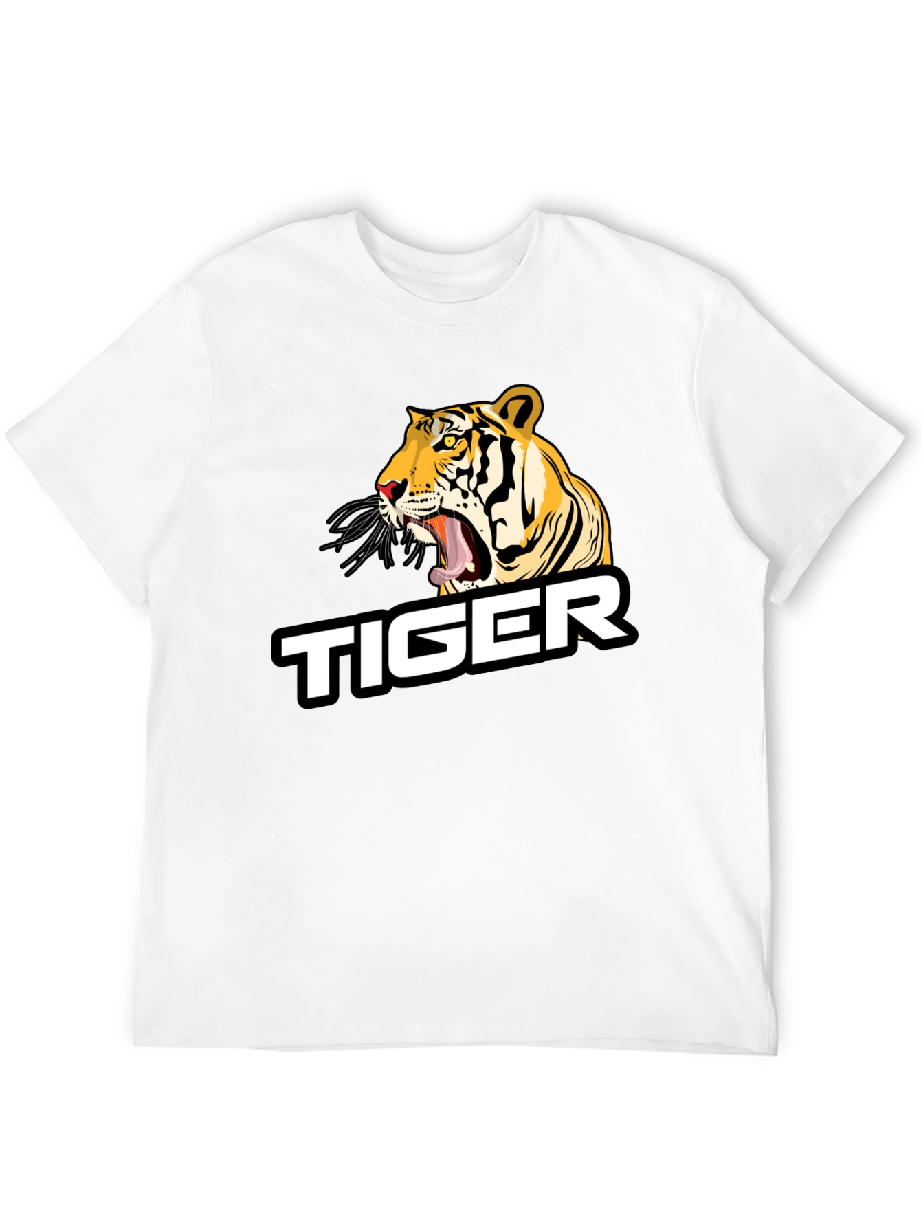 Roaring Tiger Graphic Tee - Black Cotton Blend