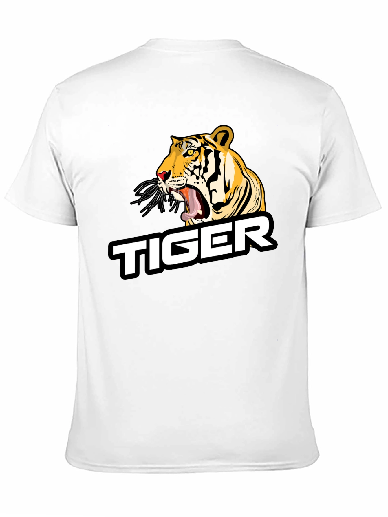 Roaring Tiger Graphic Tee - Black Cotton Blend