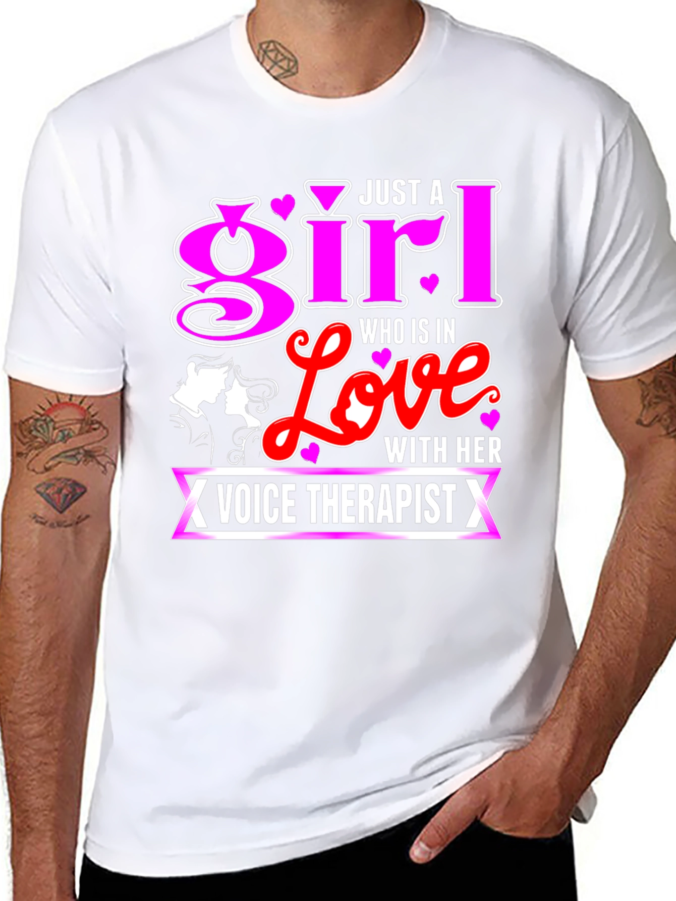 Girl in Love Voice Therapist Black T-Shirt