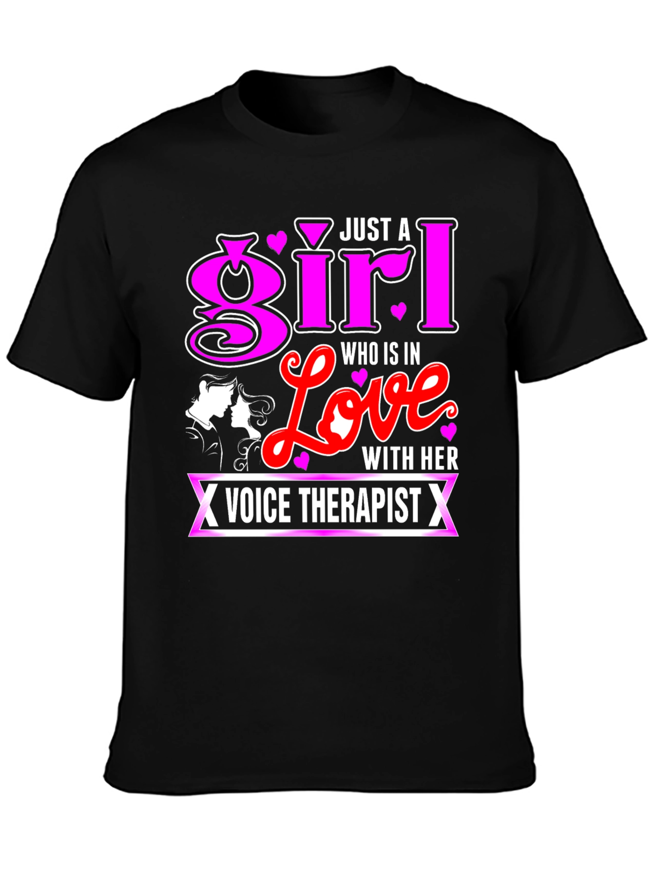 Girl in Love Voice Therapist Black T-Shirt
