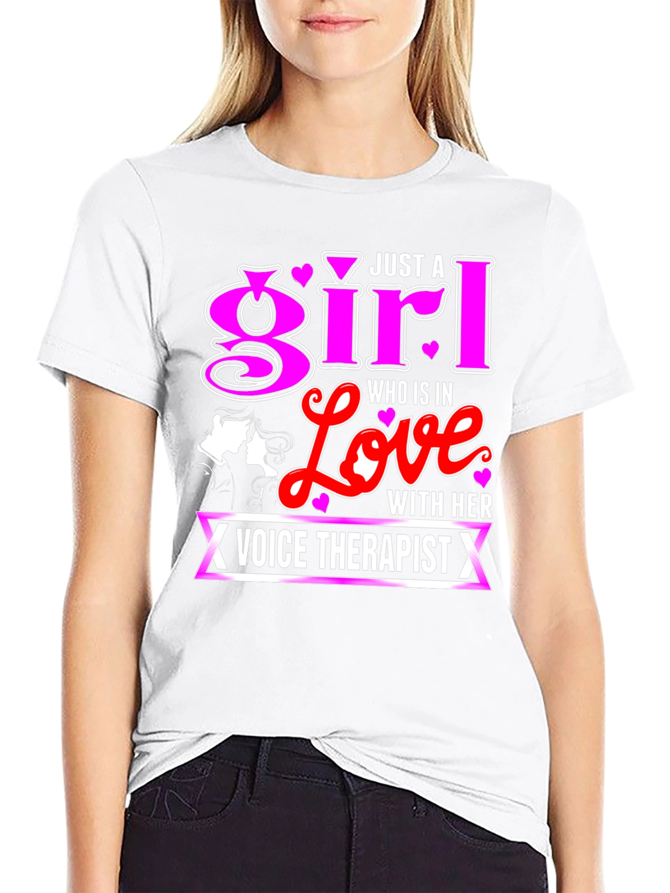 Girl in Love Voice Therapist Black T-Shirt