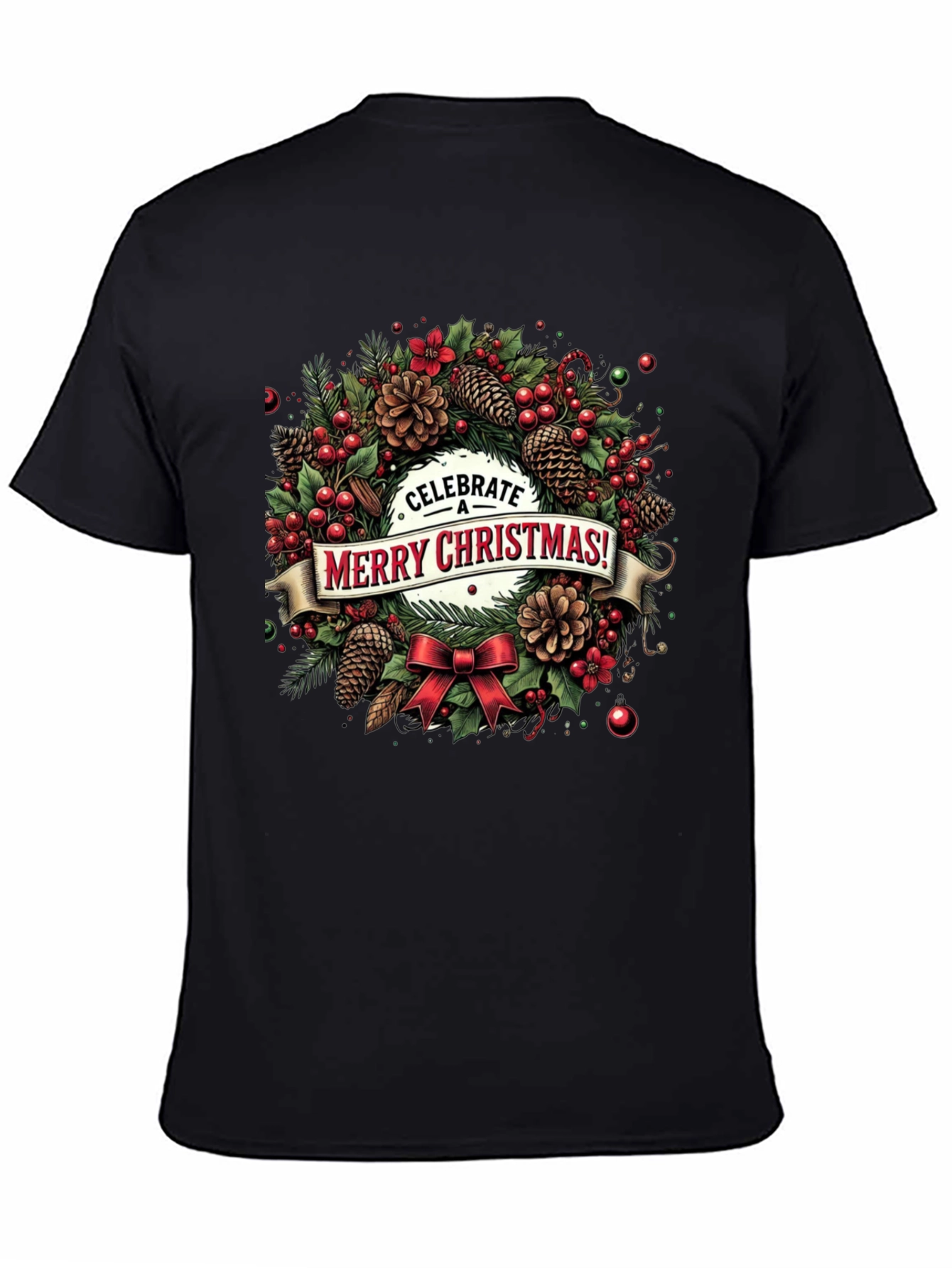 Merry Christmas Wreath T-Shirt