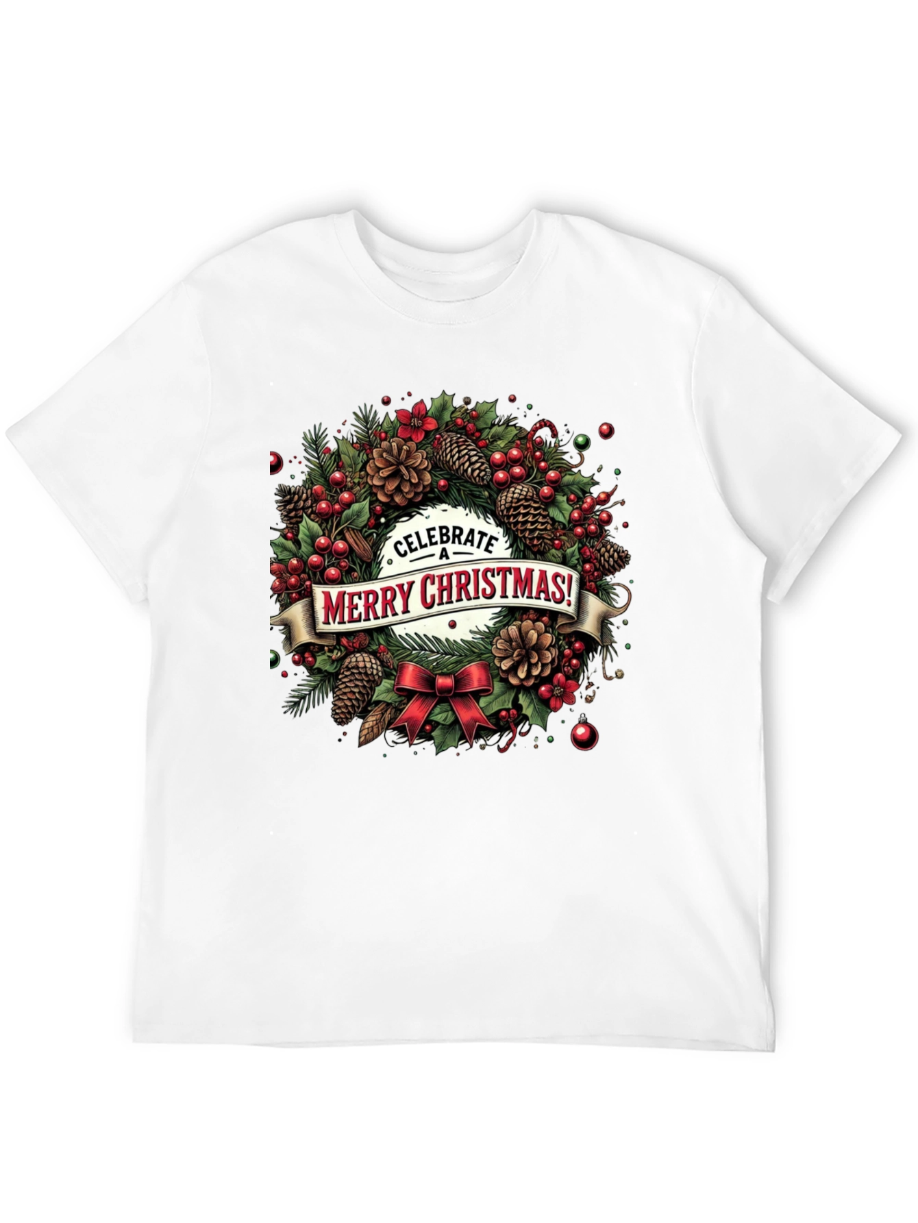 Merry Christmas Wreath T-Shirt