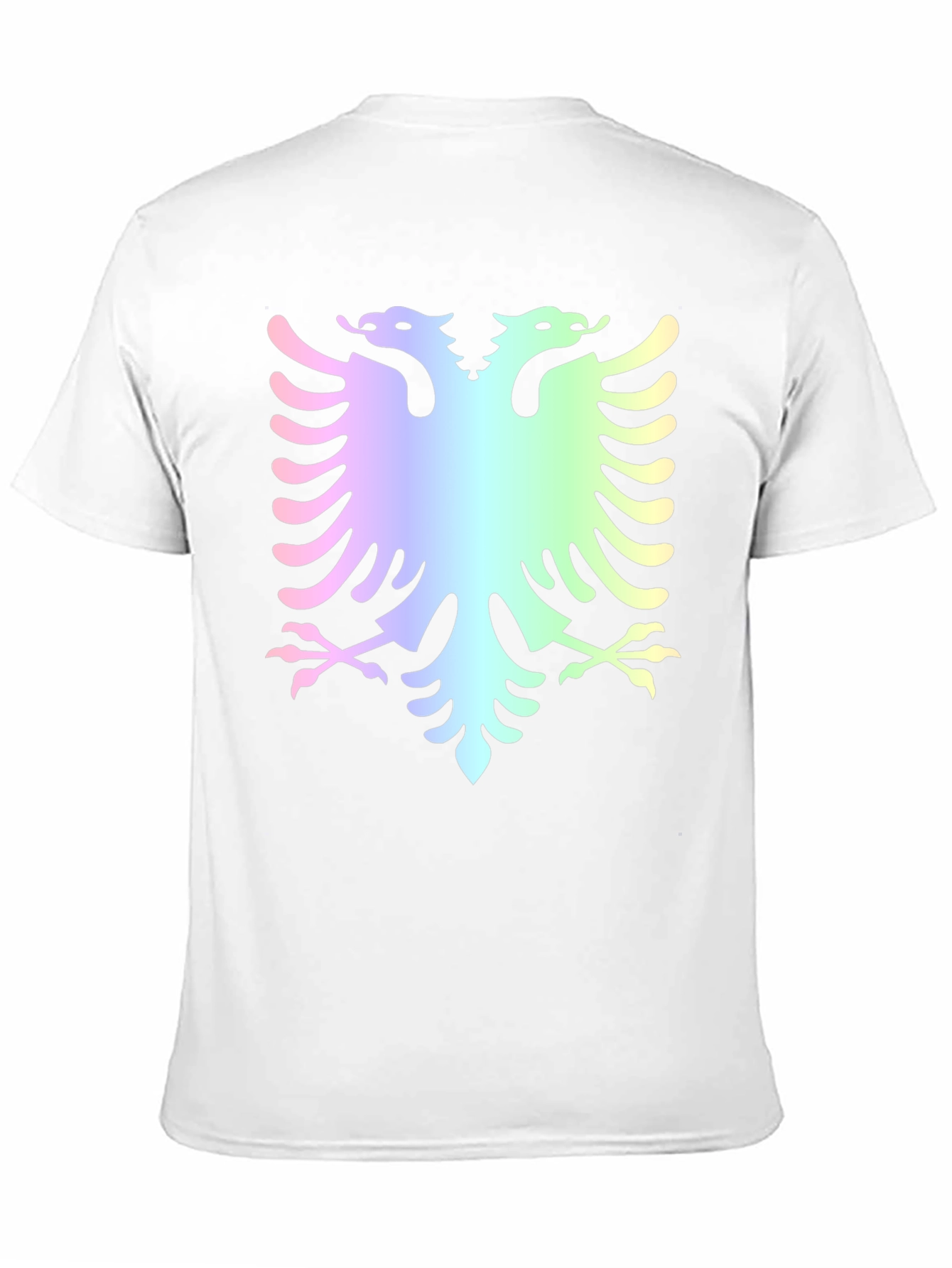 Albanian Eagle Graphic Tee - Rainbow Design