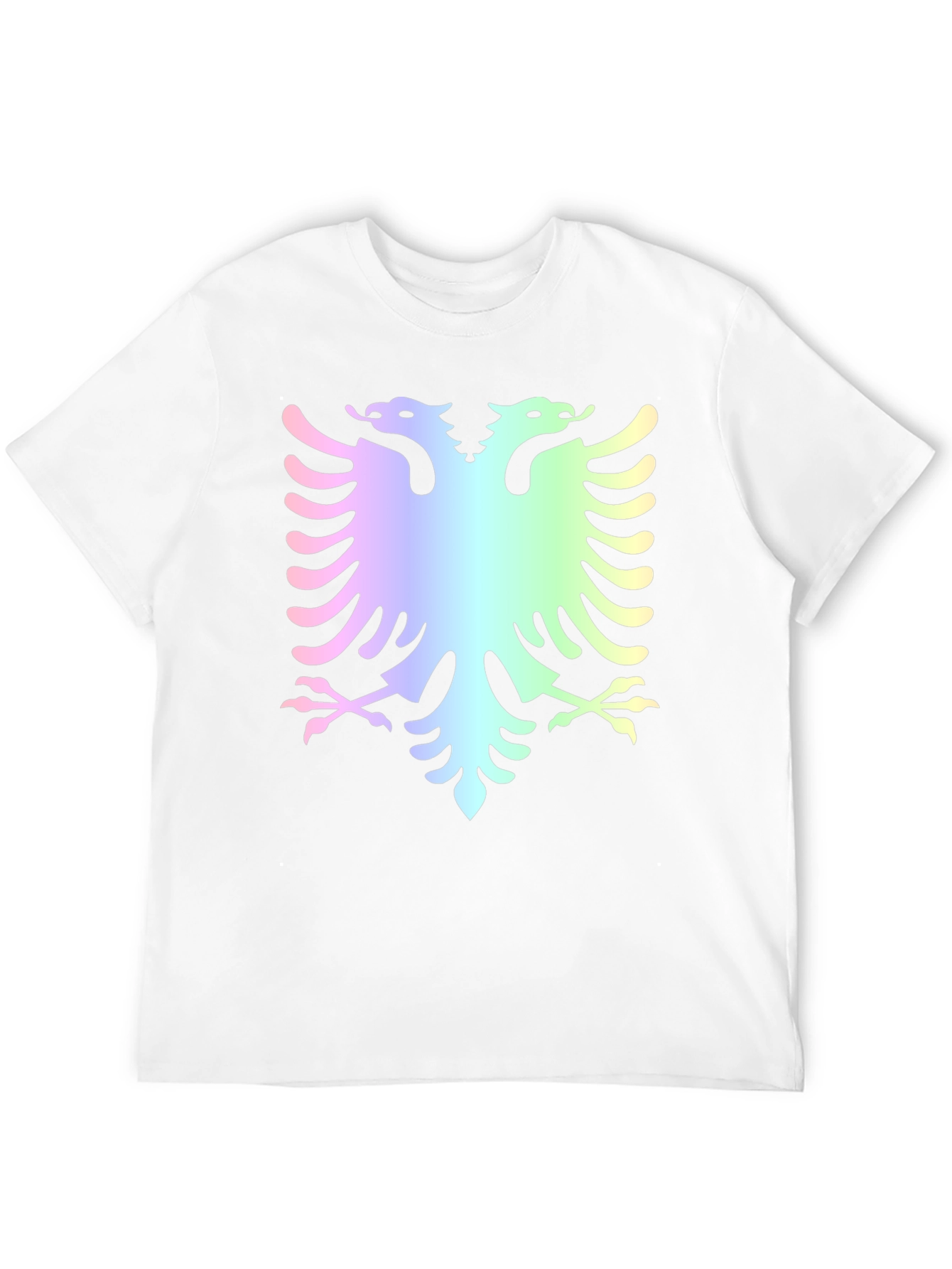 Albanian Eagle Graphic Tee - Rainbow Design
