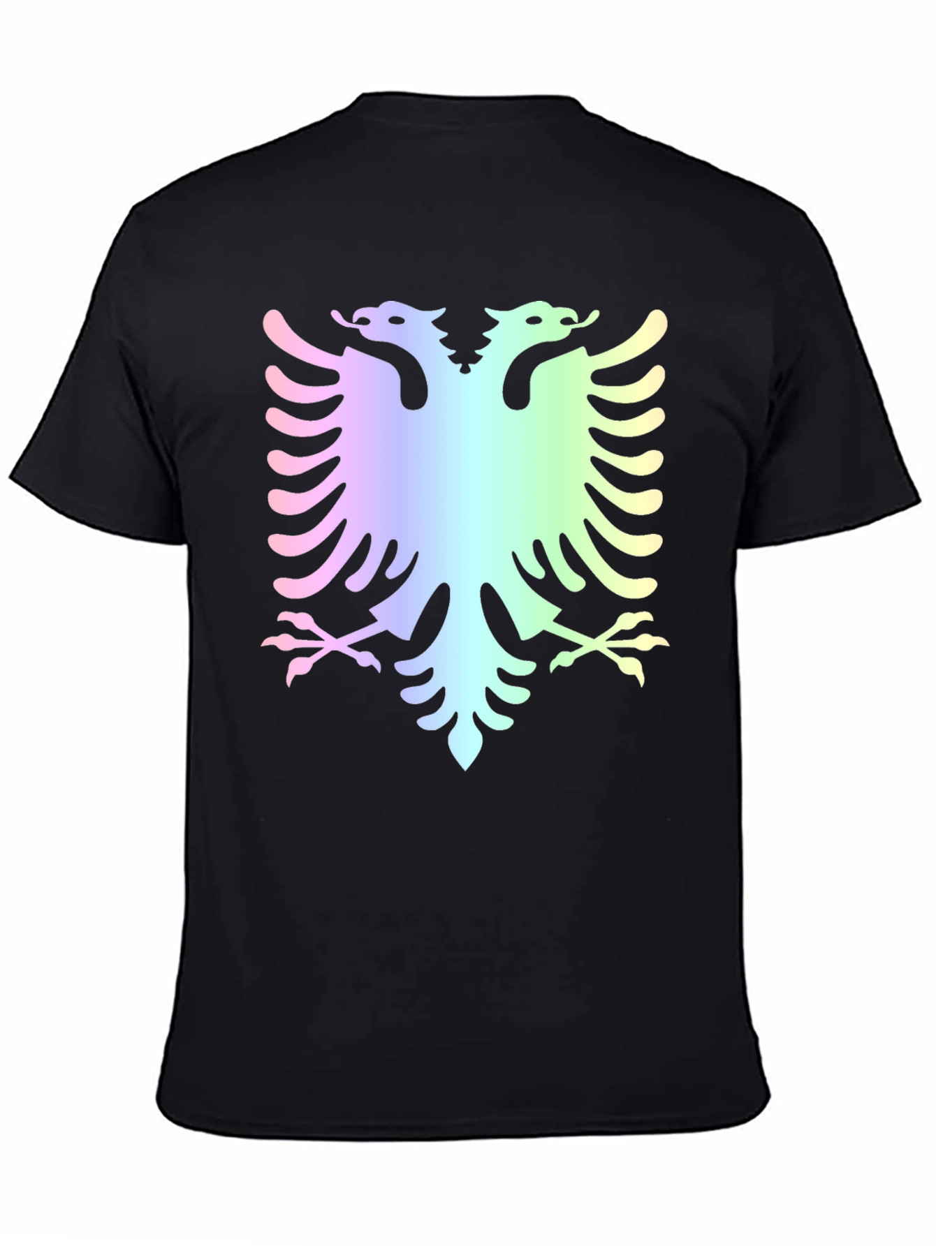 Albanian Eagle Graphic Tee - Rainbow Design