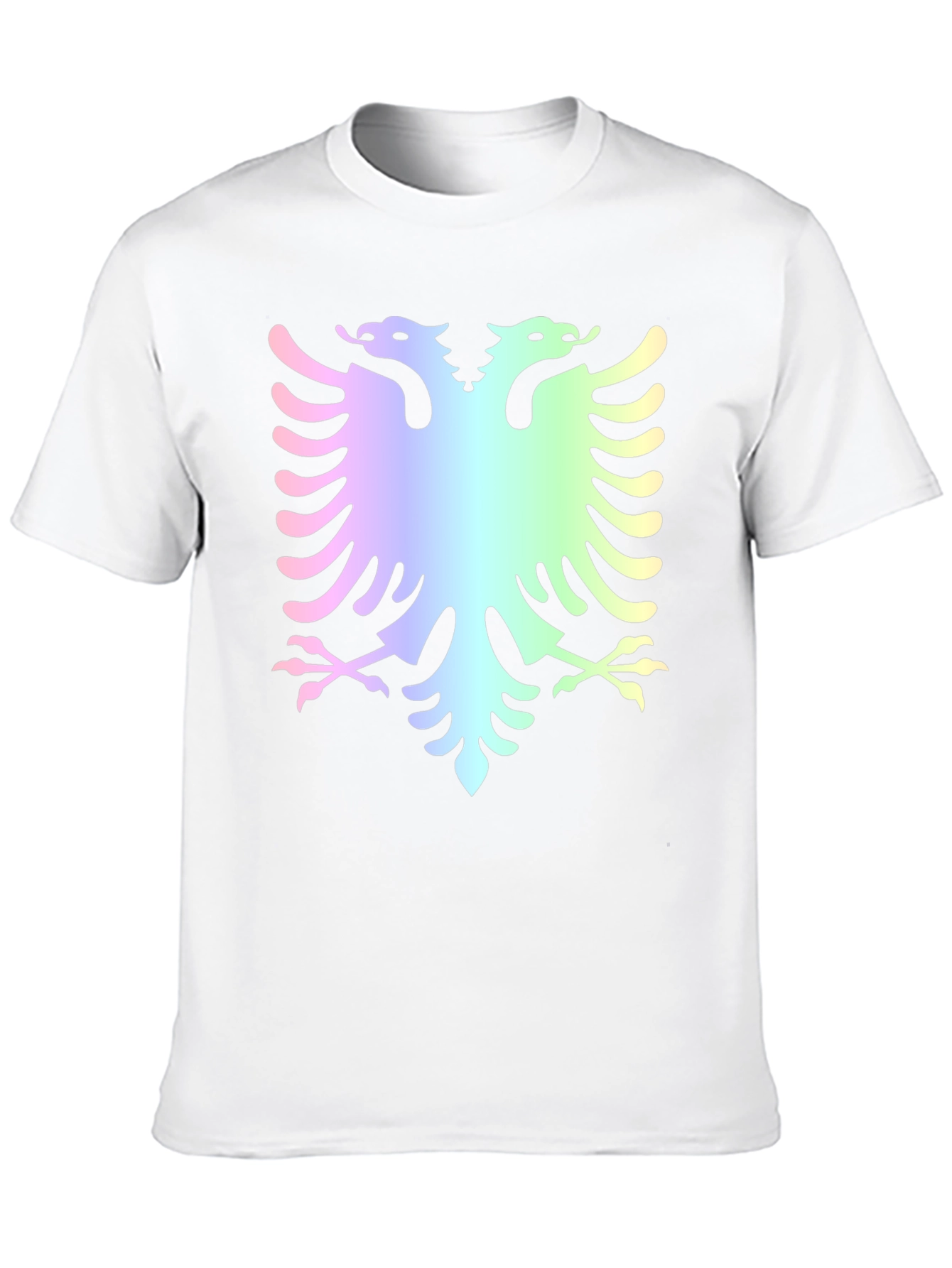 Albanian Eagle Graphic Tee - Rainbow Design