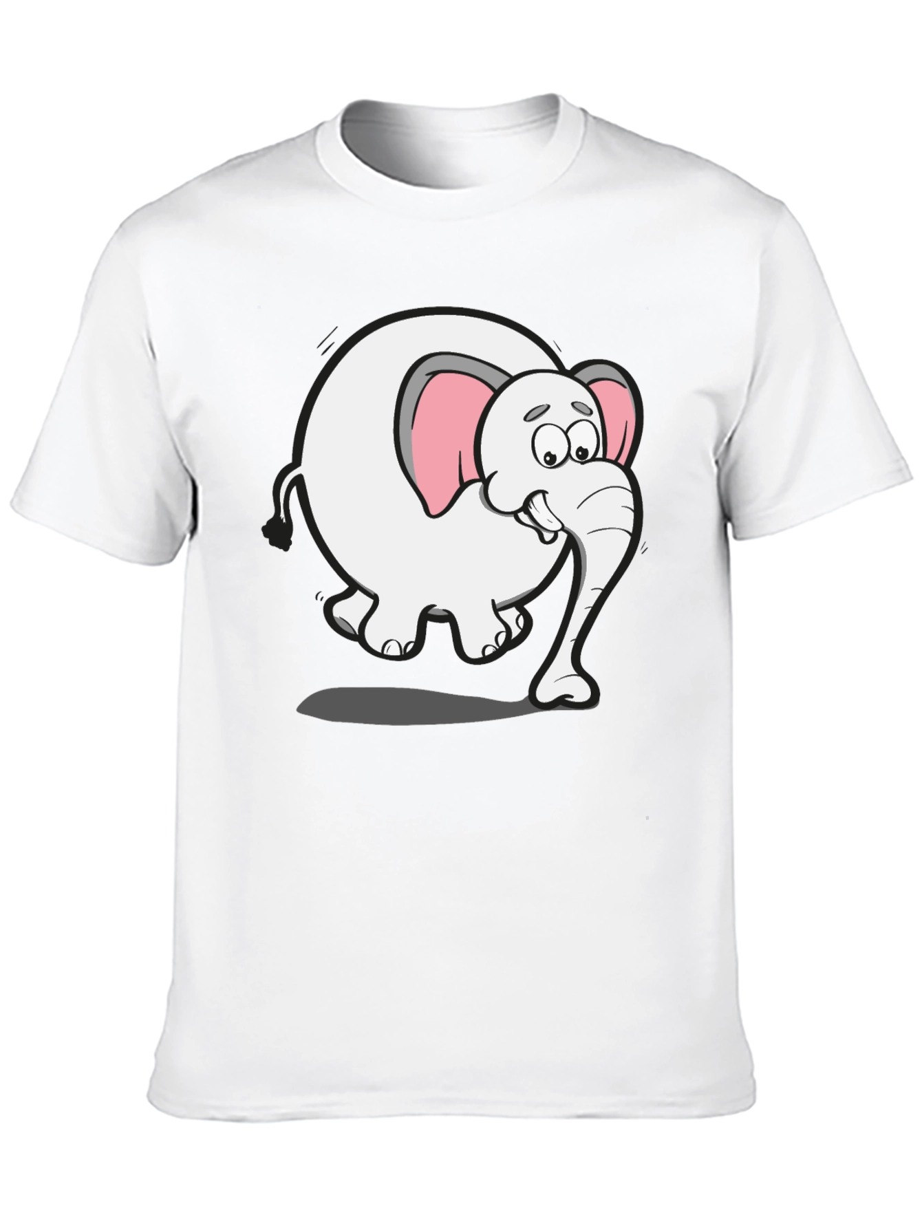 Cartoon Elephant Graphic Tee - Fun Animal Shirt