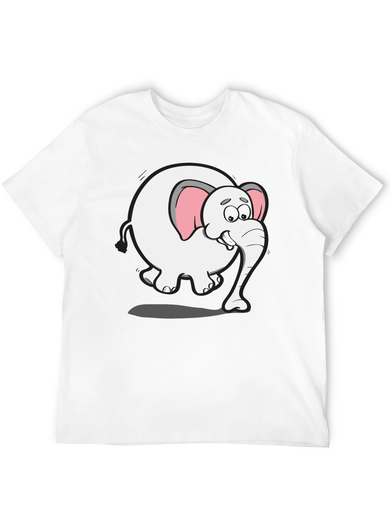 Cartoon Elephant Graphic Tee - Fun Animal Shirt