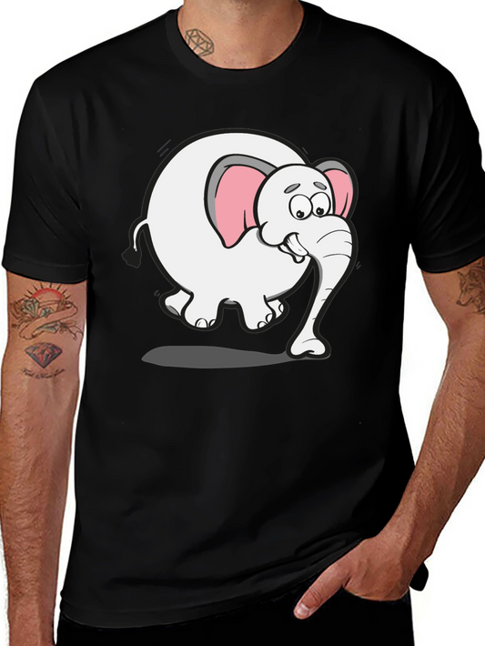 Cartoon Elephant Graphic Tee - Fun Animal Shirt