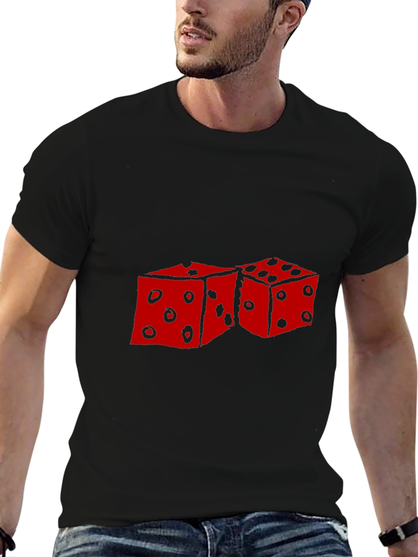 Dice Graphic Black T-Shirt