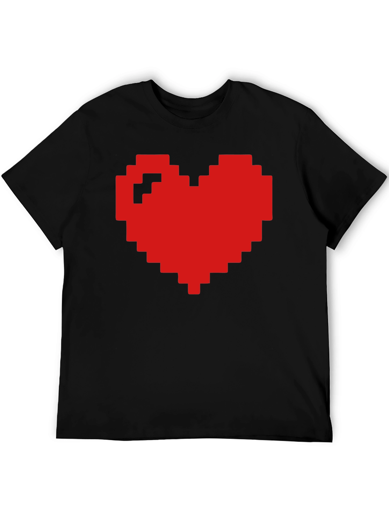 Pixel Heart Graphic T-Shirt - Gamer Style