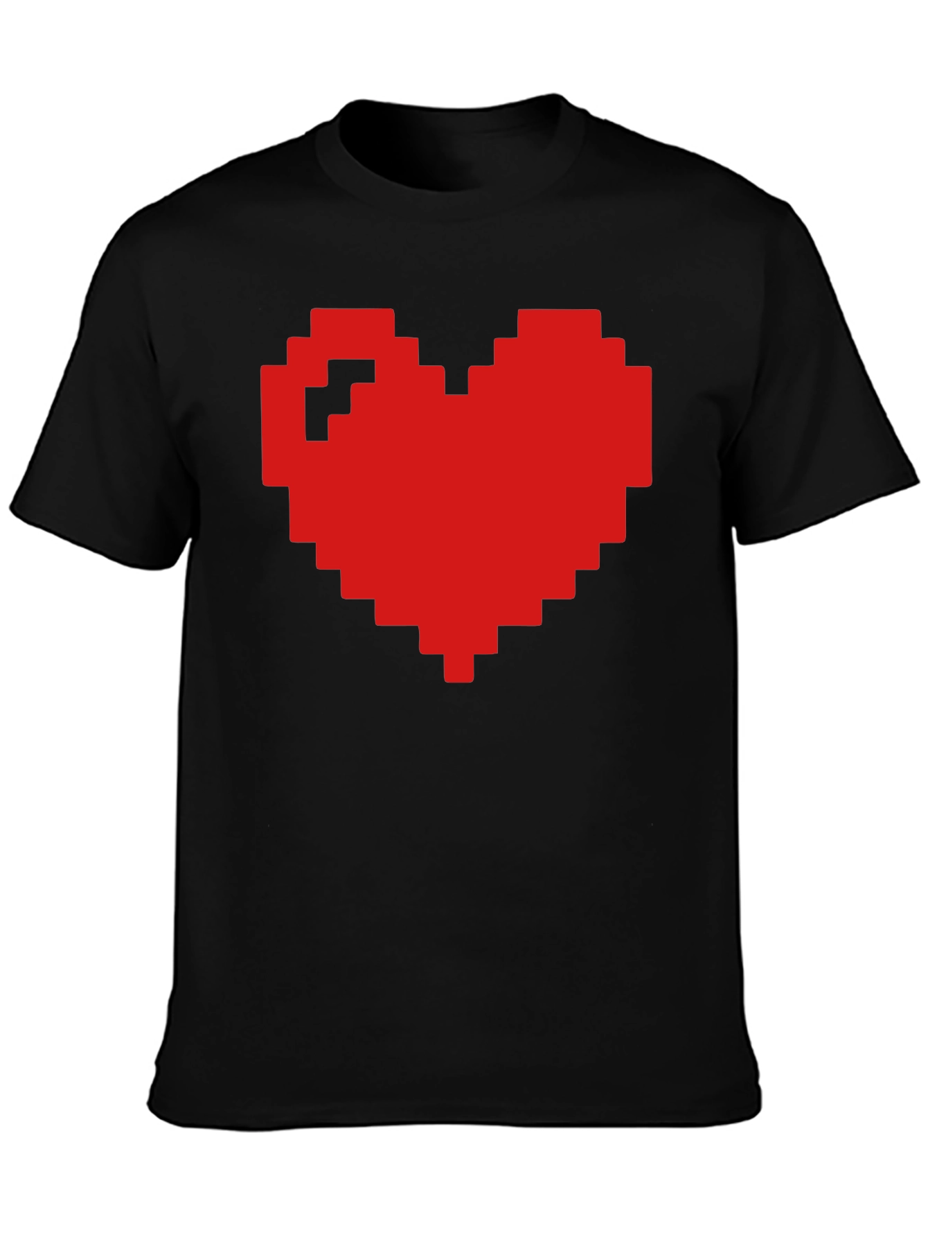 Pixel Heart Graphic T-Shirt - Gamer Style