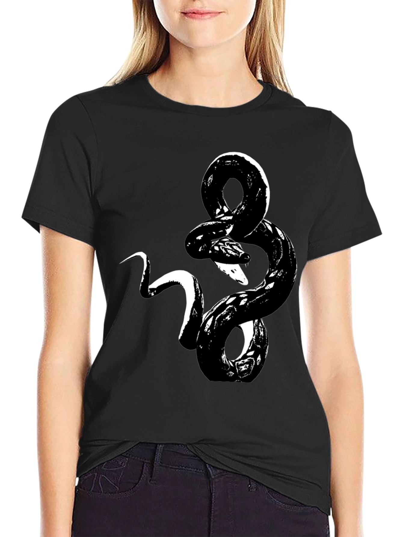 Snake Graphic Tee - Mens Black T-Shirt