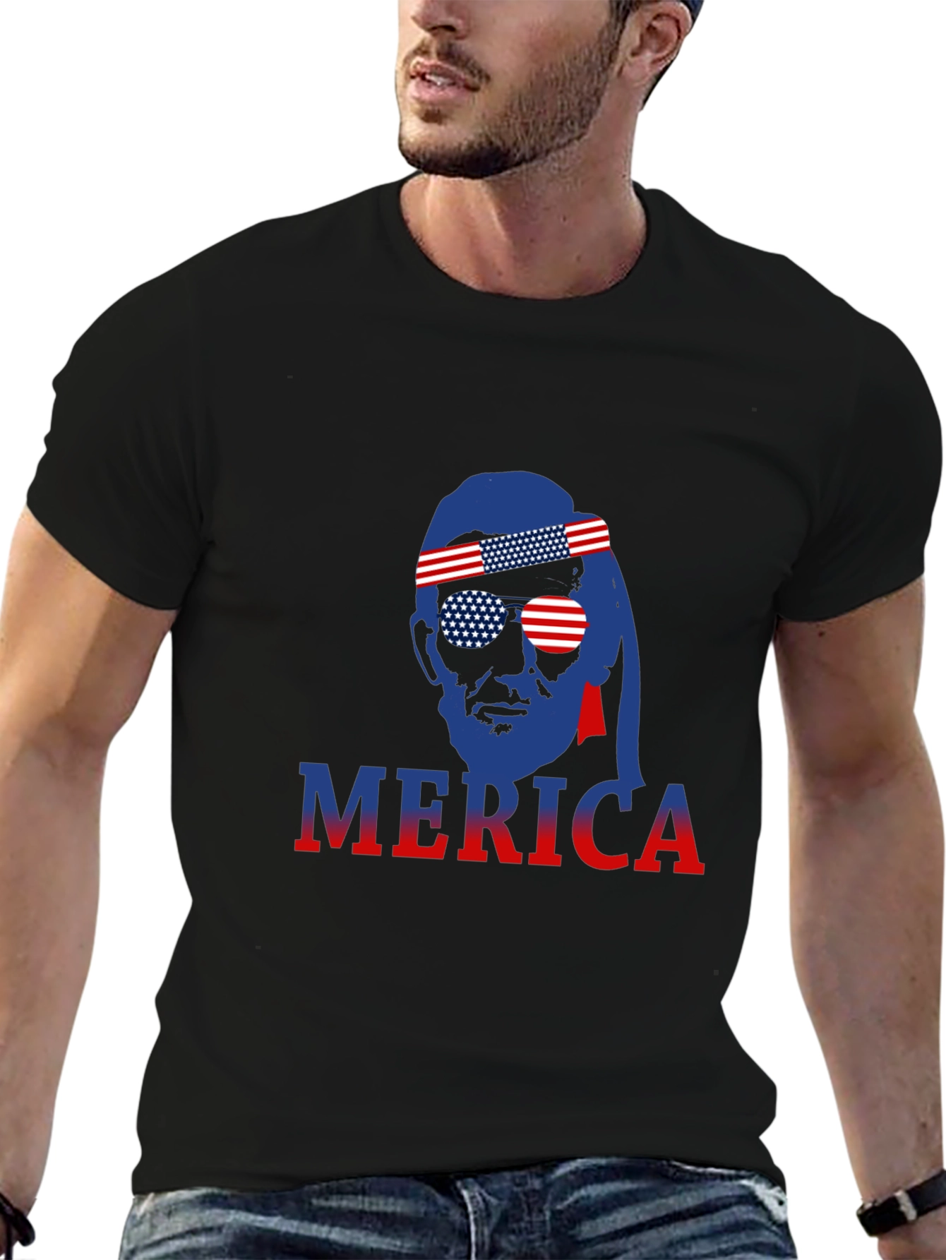 Merica T-Shirt Patriotic American Flag Tee