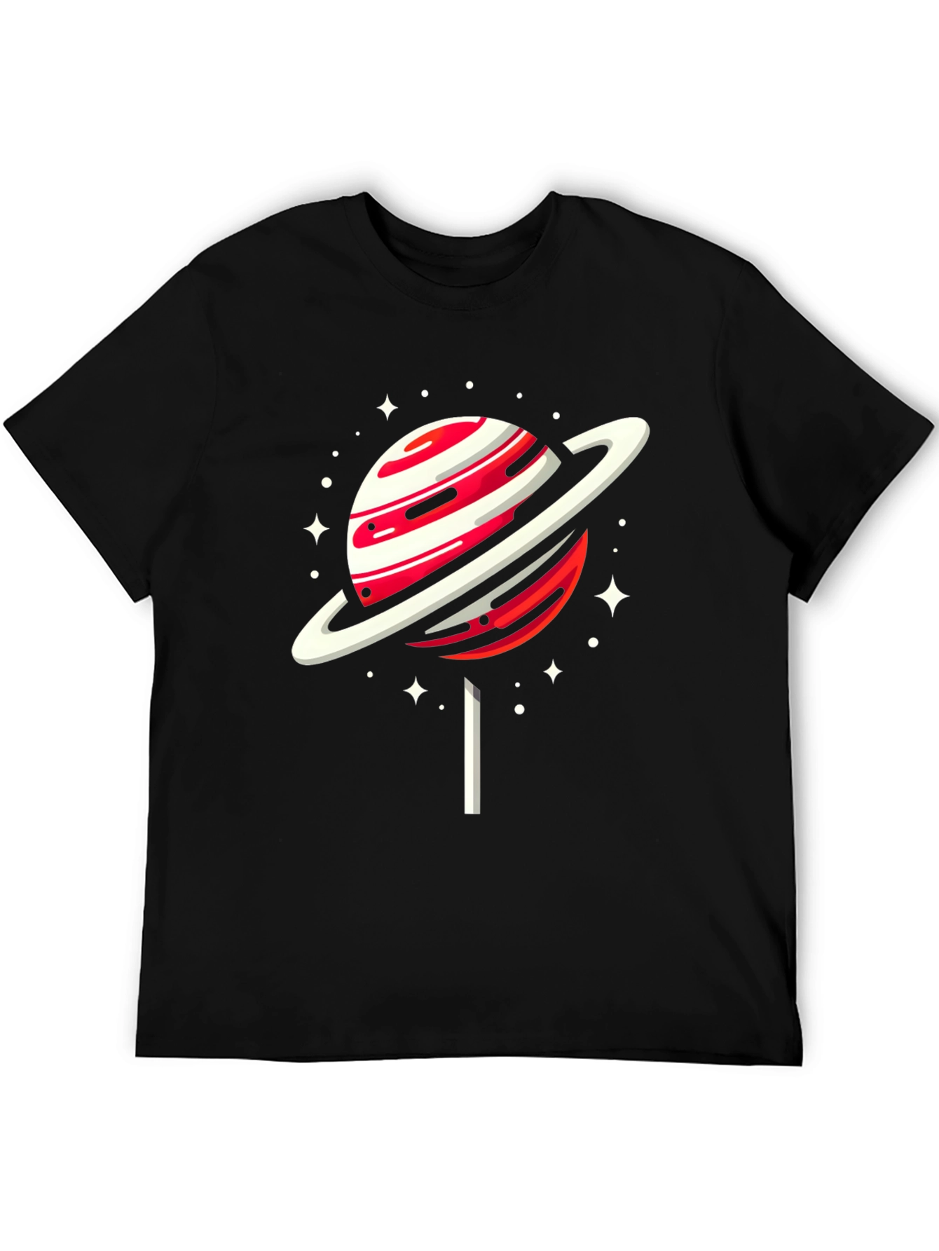 Saturn Lollipop Graphic Tee - Unique Space Design