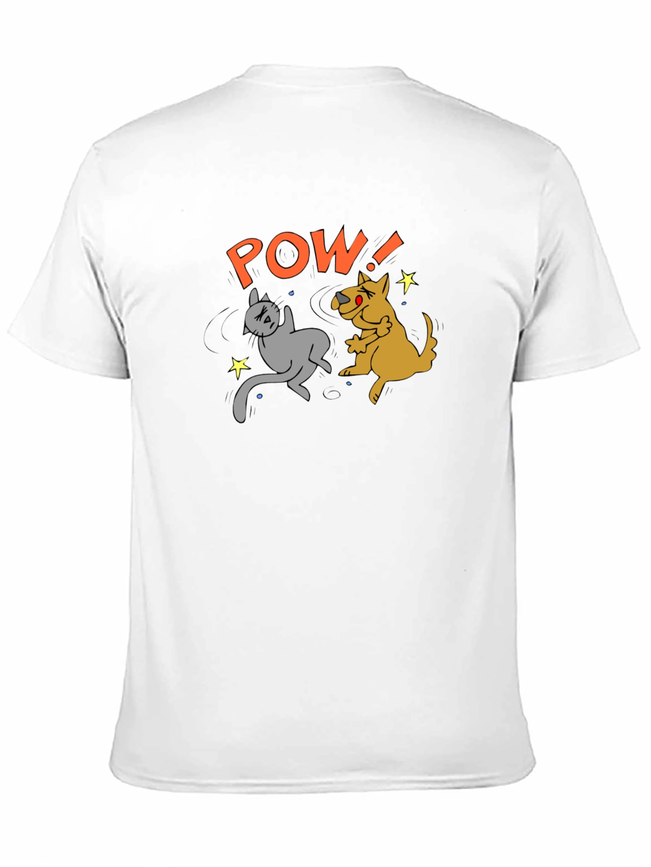 Cat and Dog POW! Cartoon T-Shirt