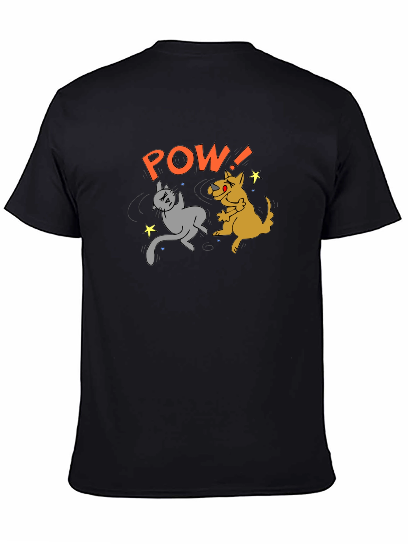 Cat and Dog POW! Cartoon T-Shirt