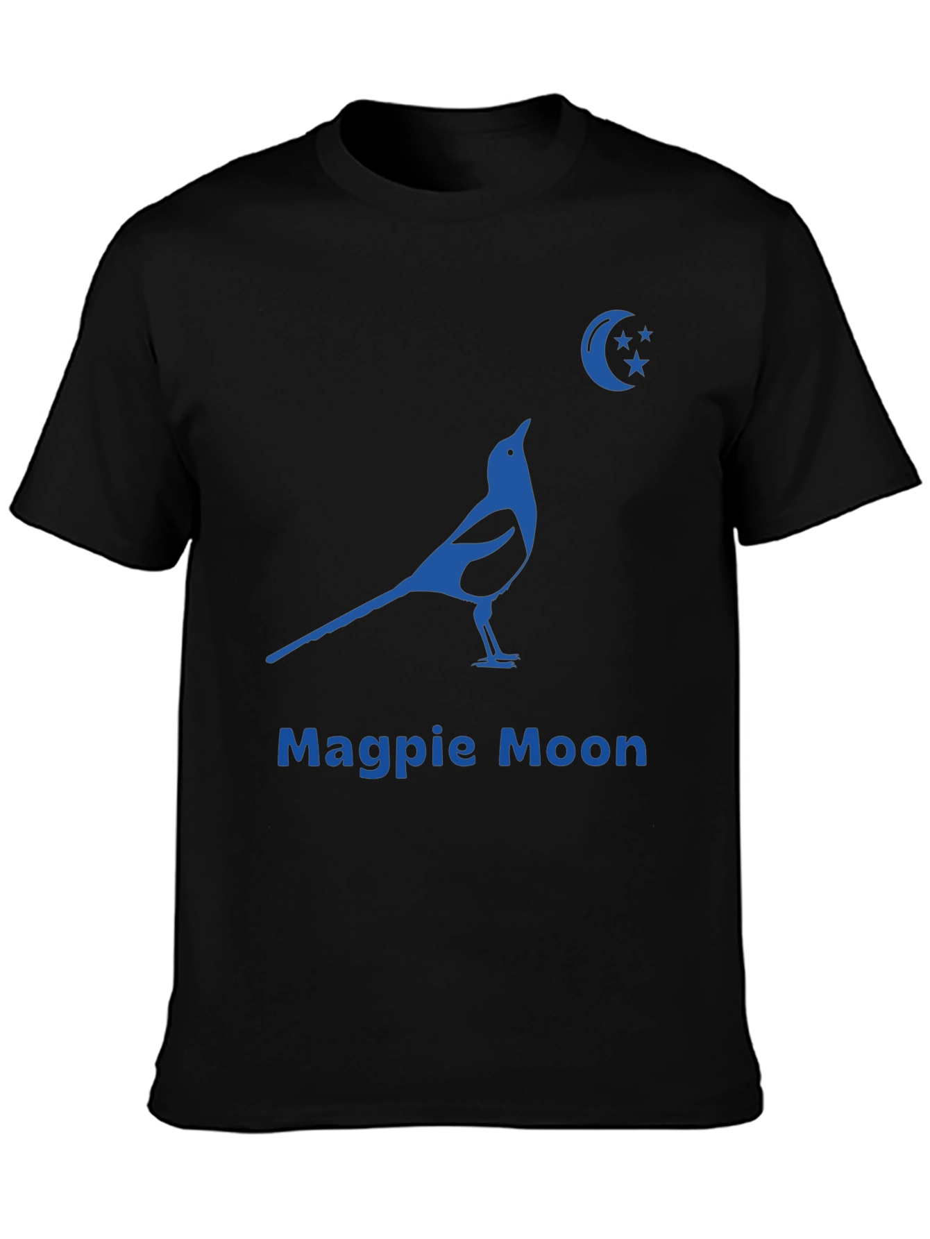 Magpie Moon Graphic Tee - Black Cotton Blend