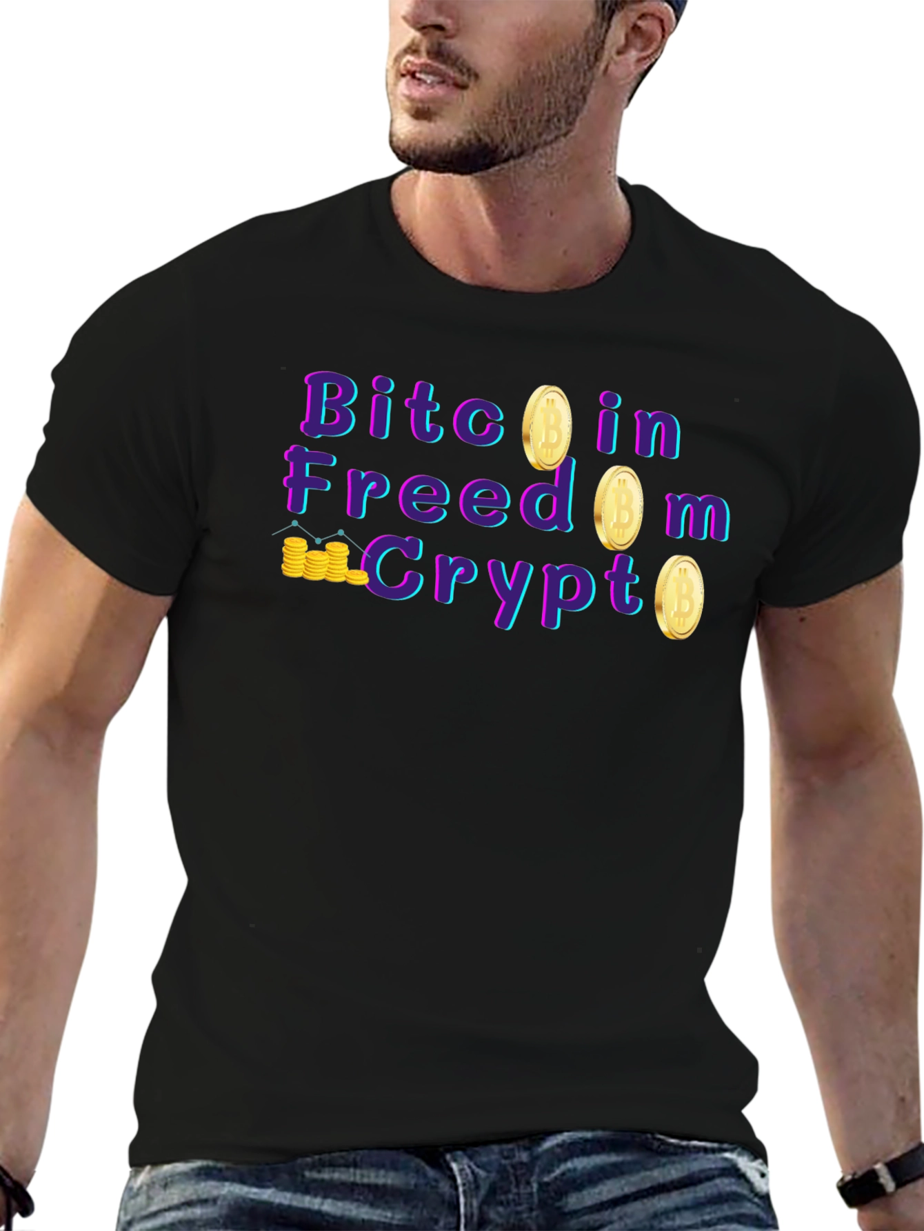 Bitcoin Freedom Crypto Graphic T-Shirt