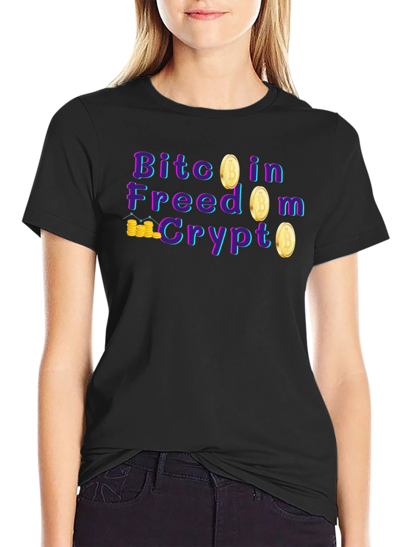 Bitcoin Freedom Crypto Graphic T-Shirt