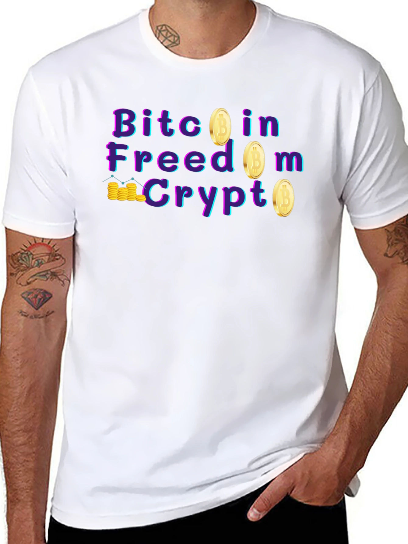 Bitcoin Freedom Crypto Graphic T-Shirt