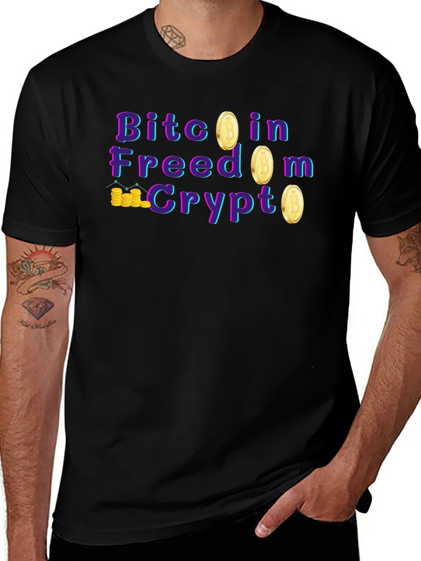 Bitcoin Freedom Crypto Graphic T-Shirt