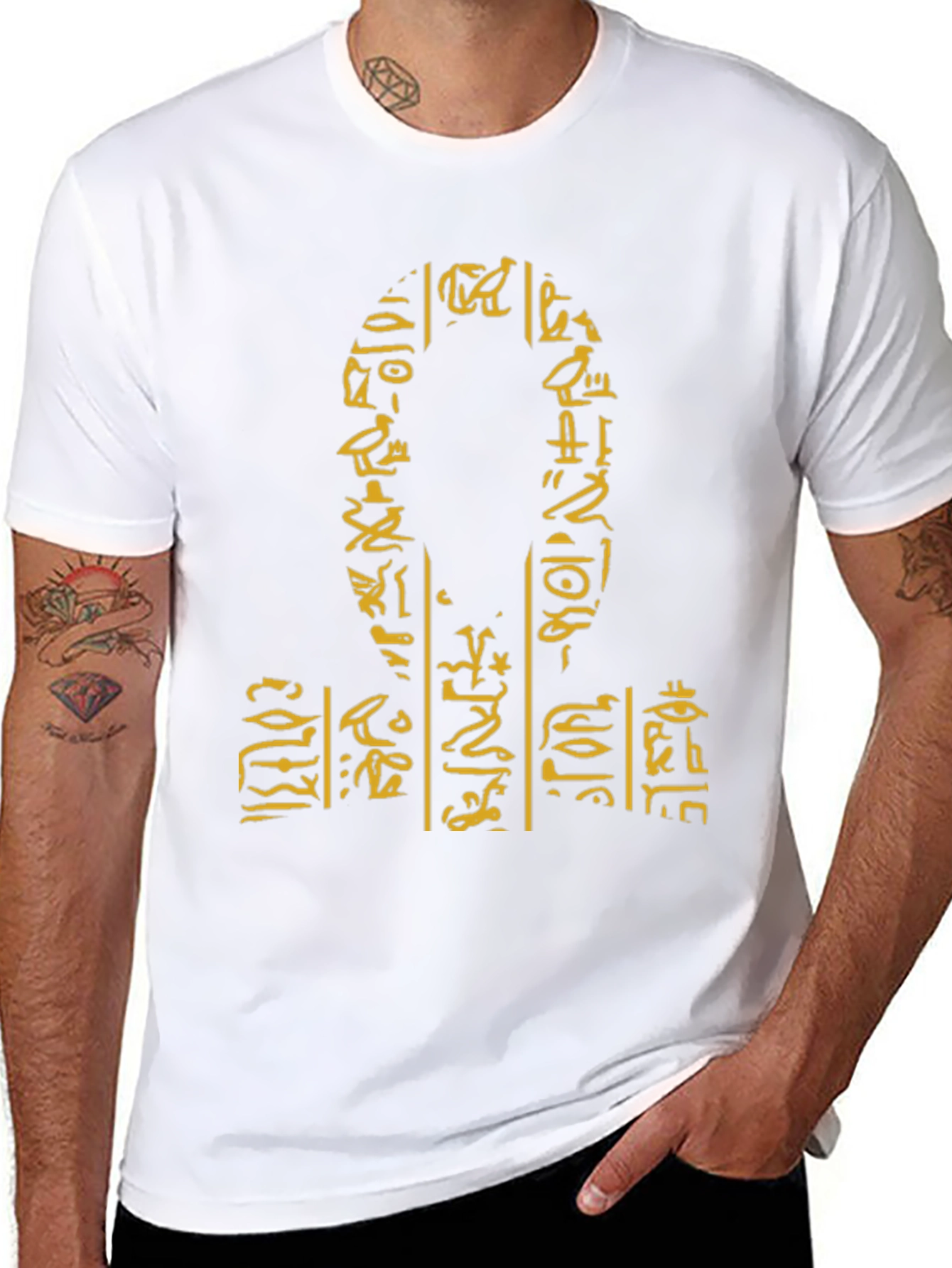 Ankh Hieroglyph Graphic T-Shirt - Ancient Egypt Symbol
