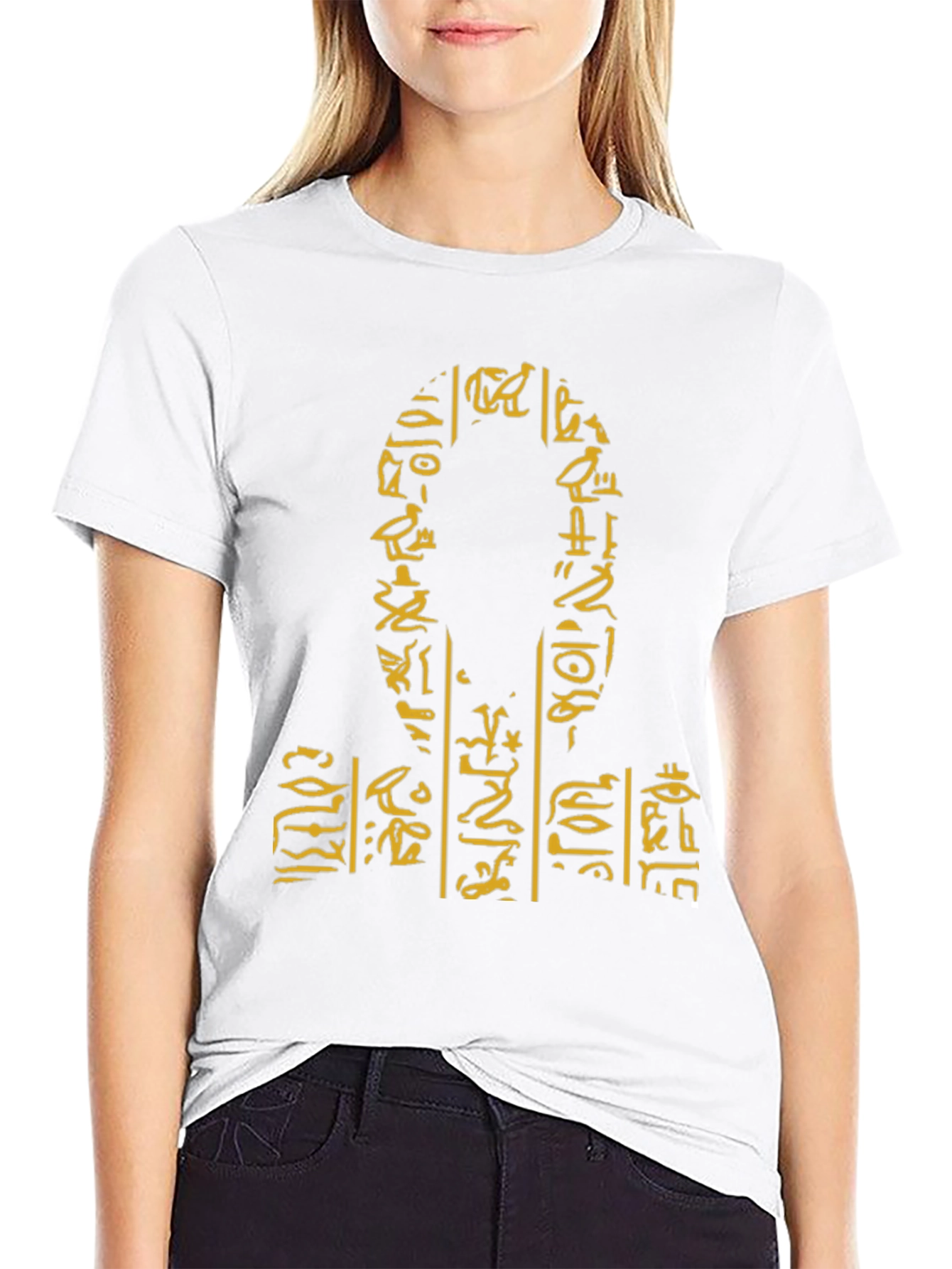 Ankh Hieroglyph Graphic T-Shirt - Ancient Egypt Symbol