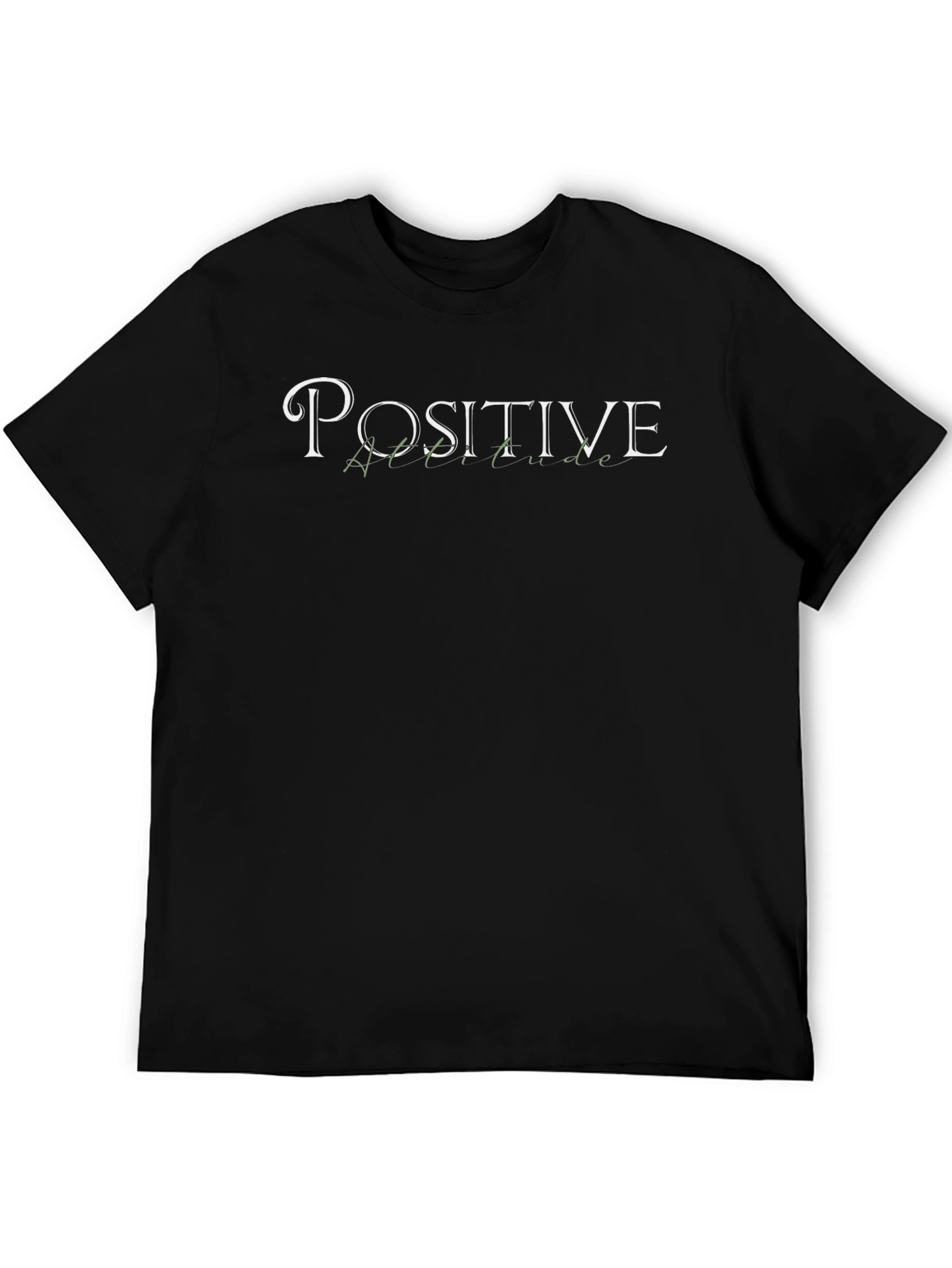 Positive Attitude Graphic T-Shirt - Black