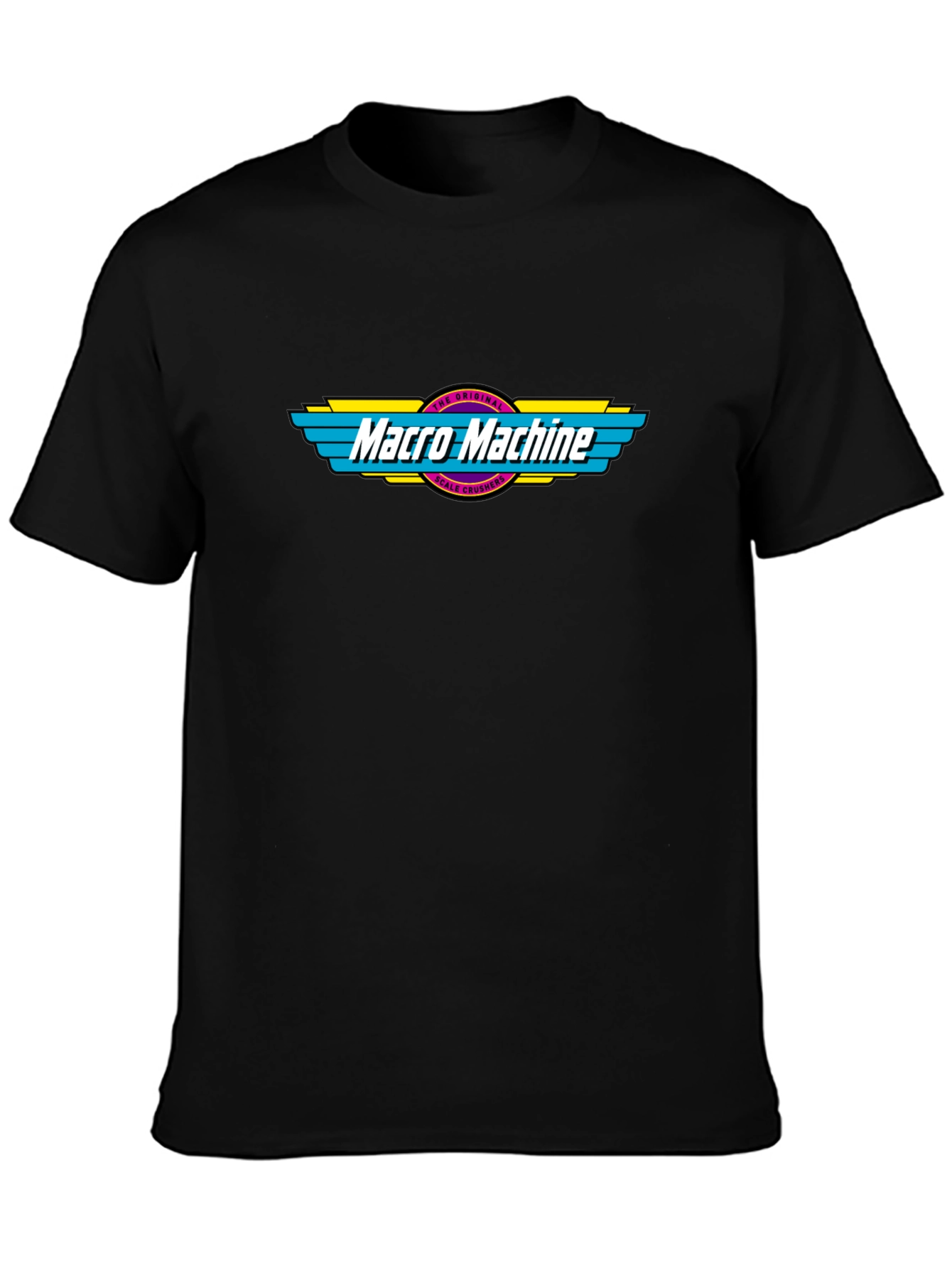 Macro Machine Graphic T-Shirt - Black Cotton