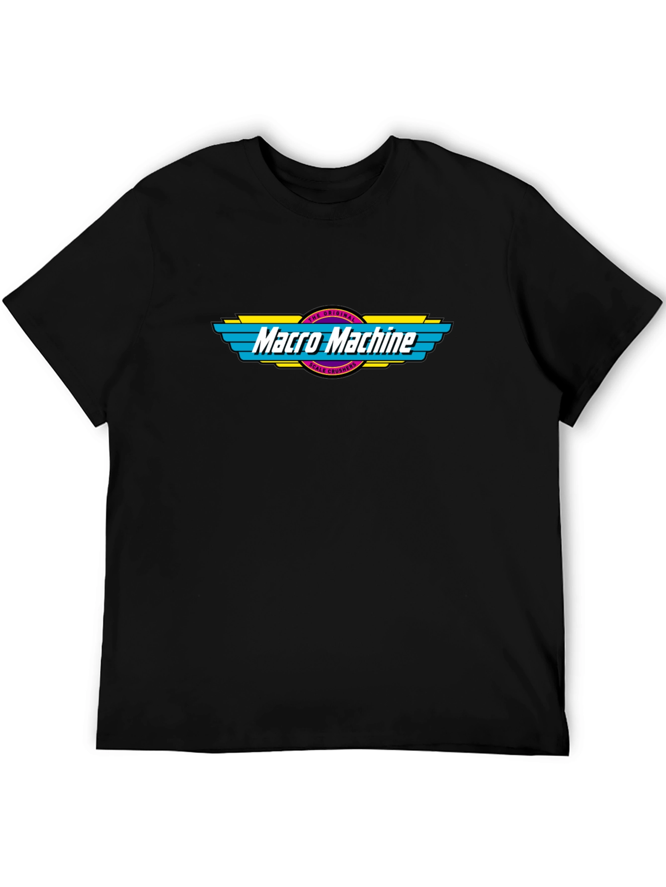 Macro Machine Graphic T-Shirt - Black Cotton