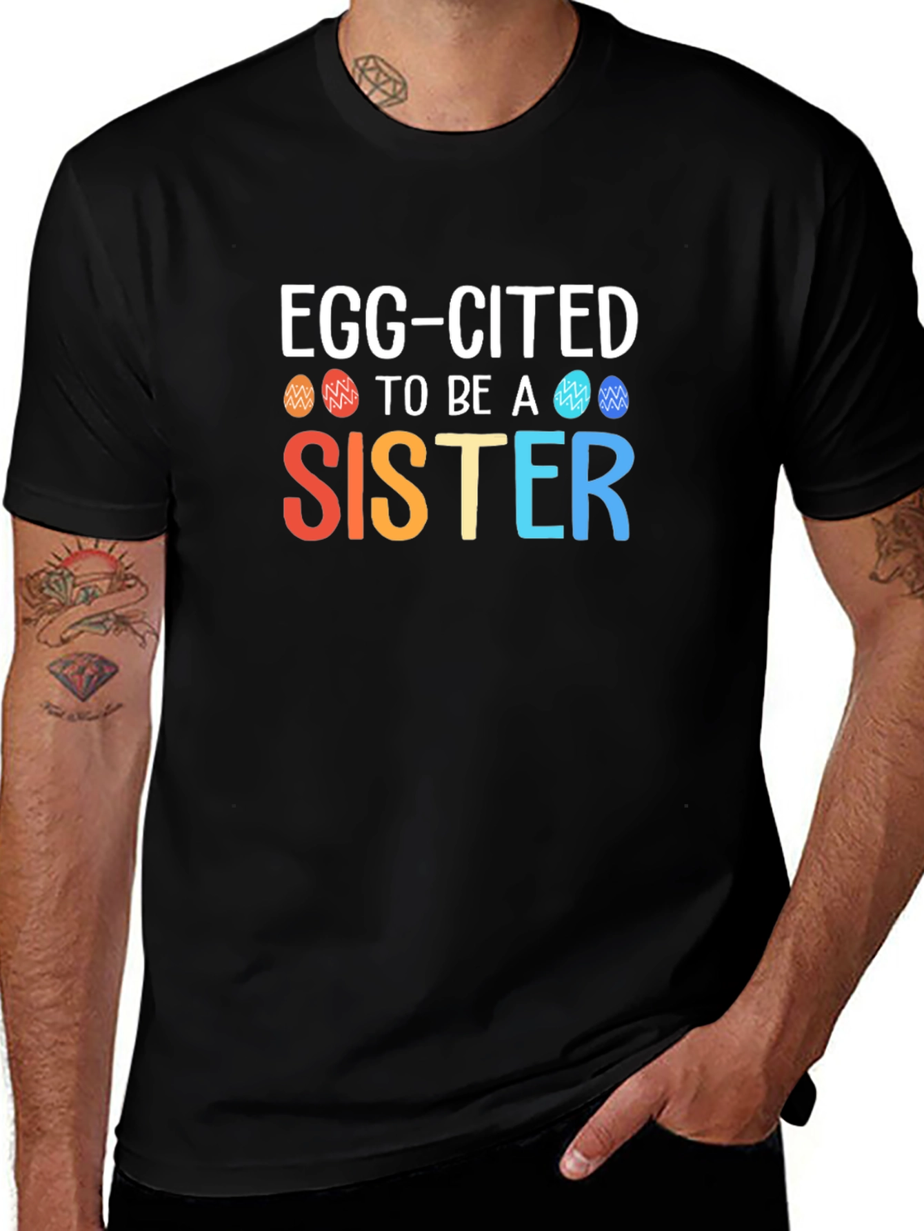 Egg-Cited To Be a Sister Easter T-Shirt
