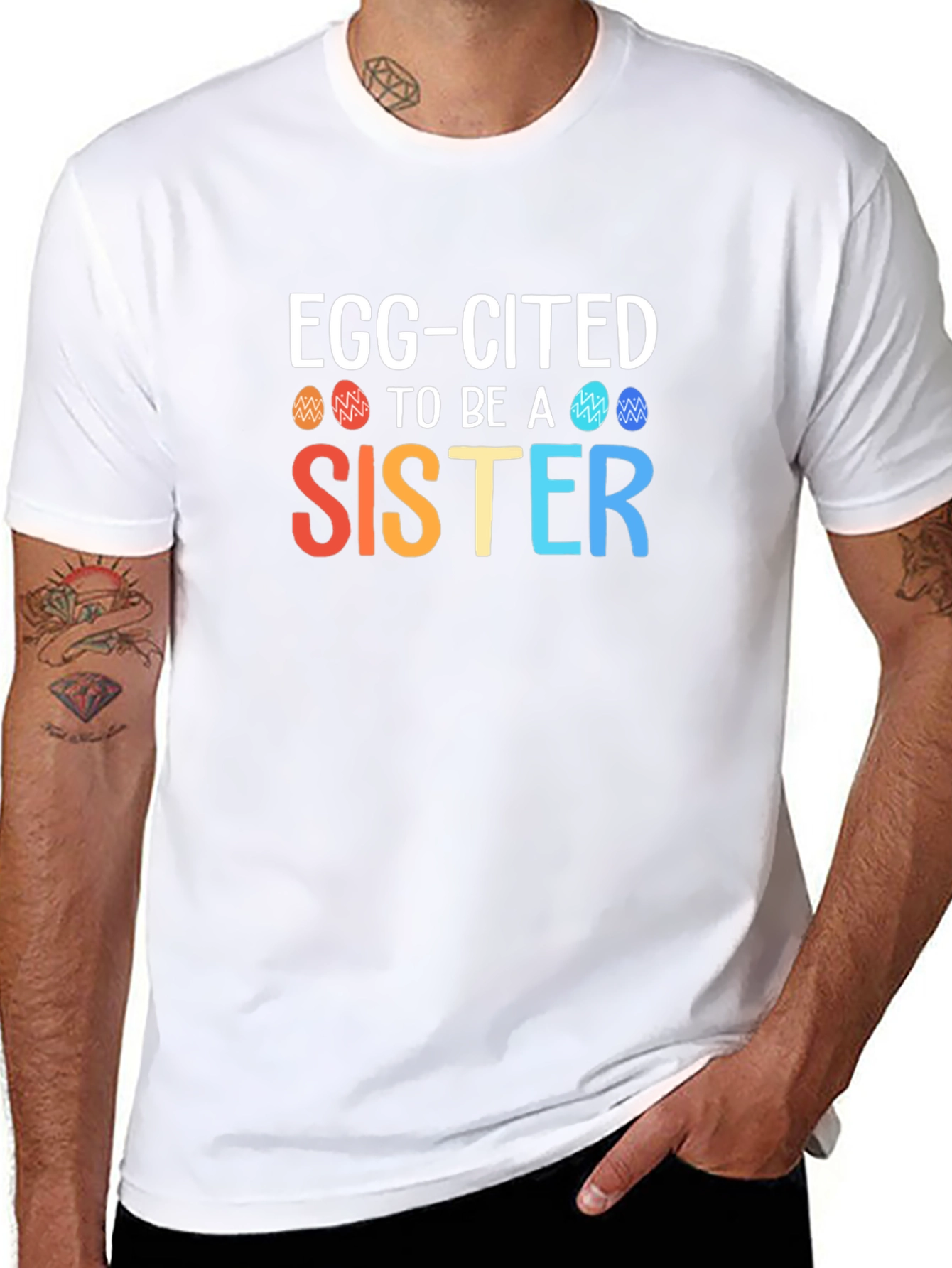 Egg-Cited To Be a Sister Easter T-Shirt