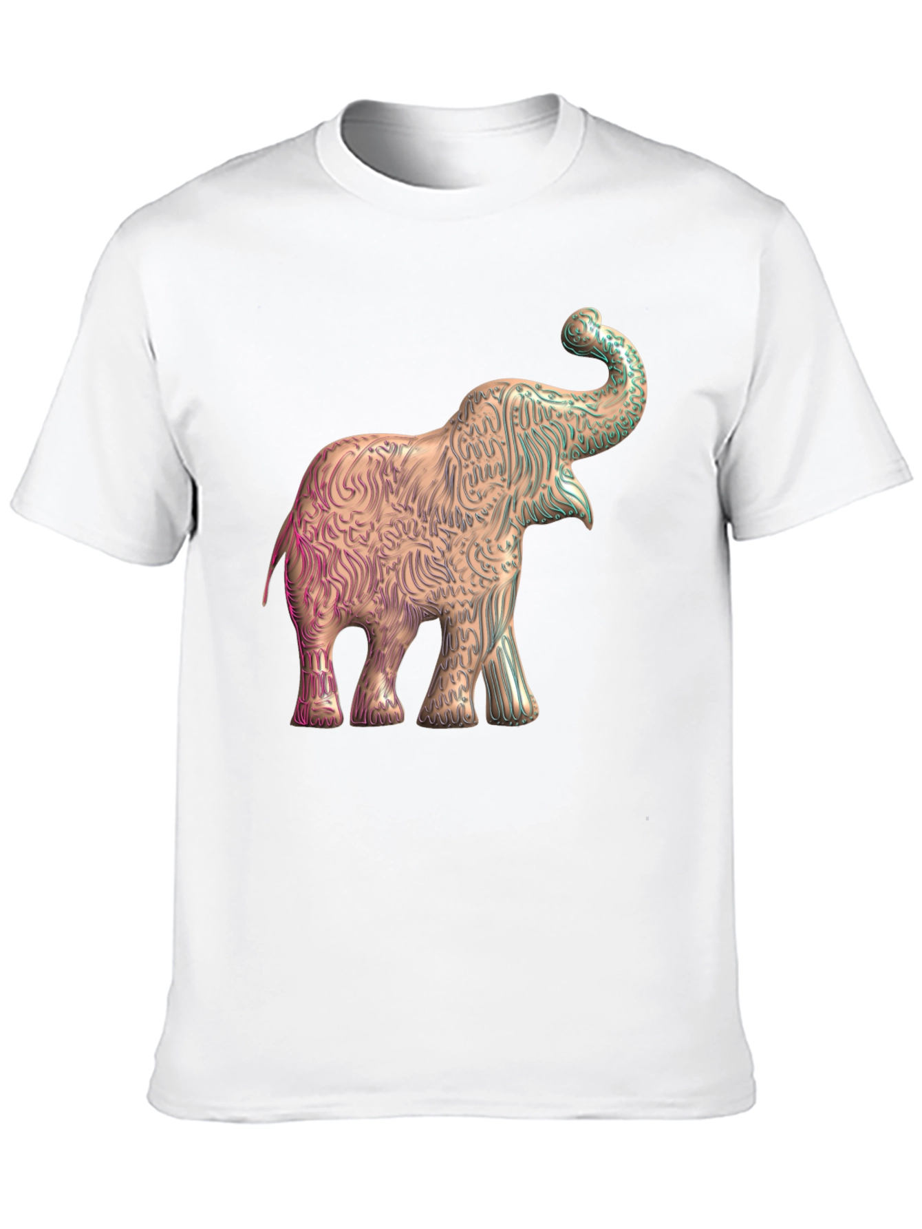 Elephant Graphic Print Tee - Stylish Mens Black T-Shirt