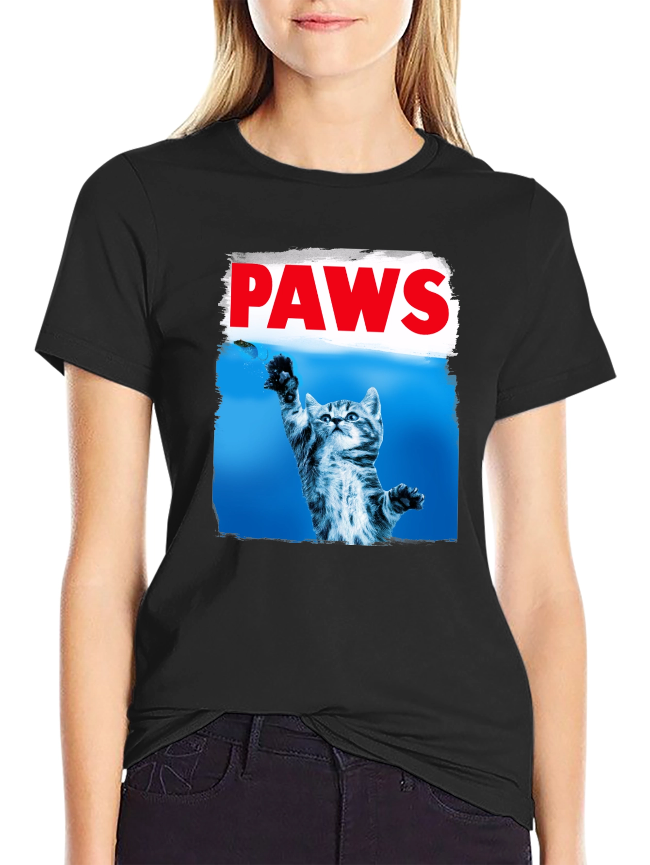 PAWS Cat T-Shirt - Funny Novelty Tee