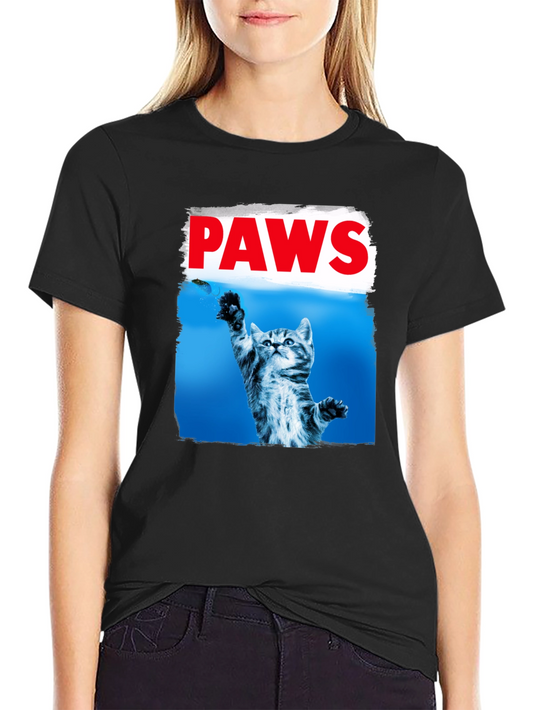 PAWS Cat T-Shirt - Funny Novelty Tee
