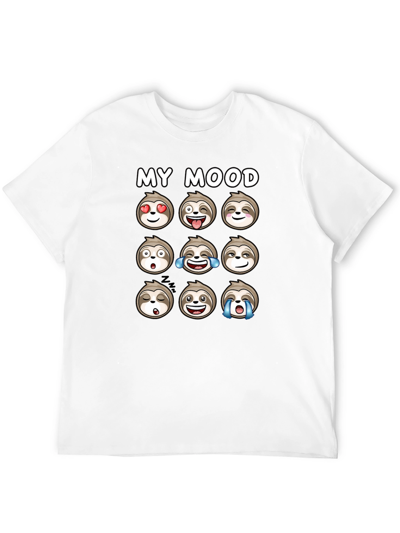 My Mood Sloth Emoji Graphic T-Shirt