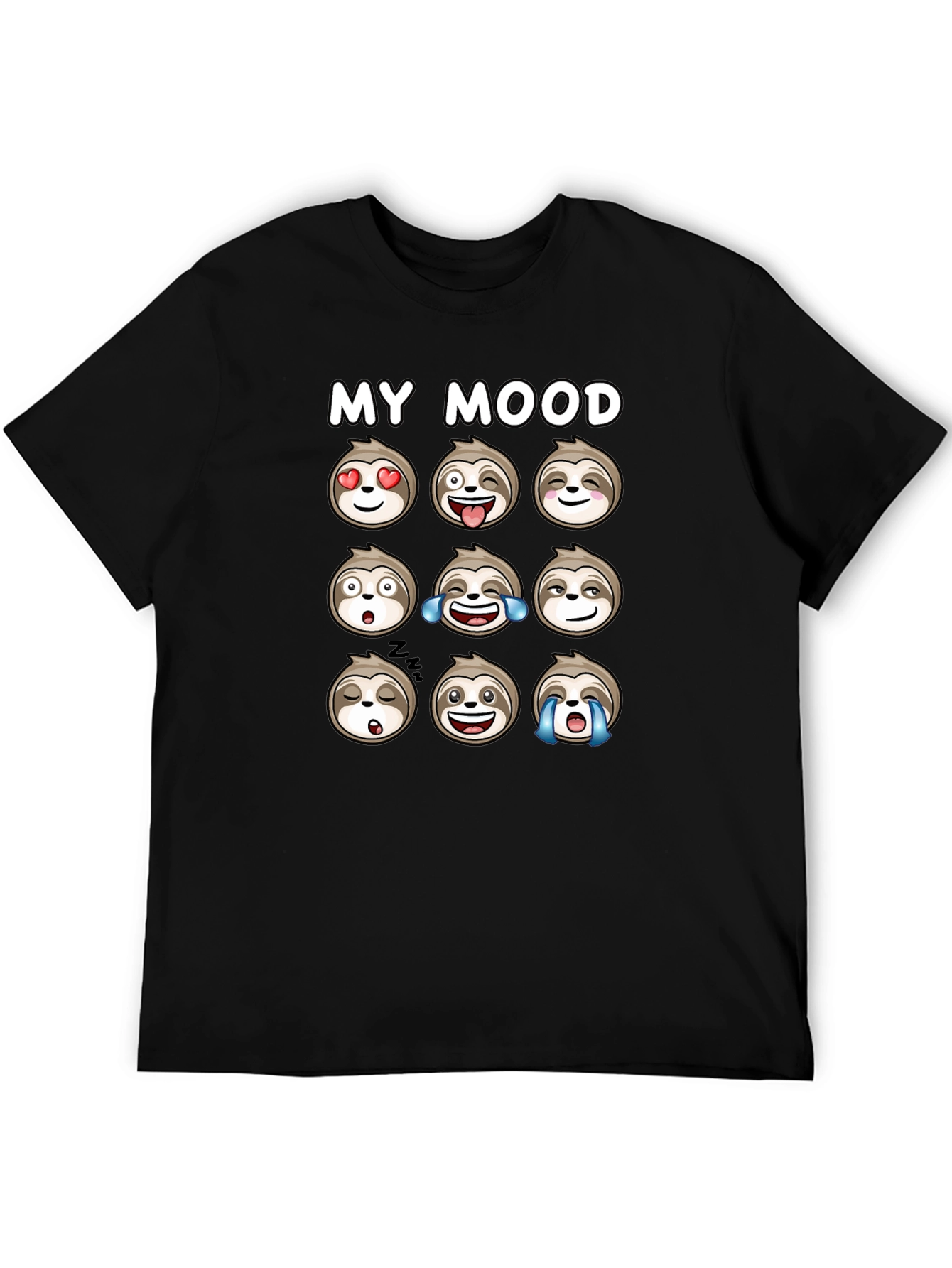 My Mood Sloth Emoji Graphic T-Shirt