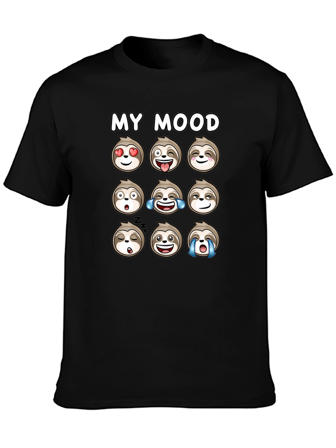 My Mood Sloth Emoji Graphic T-Shirt