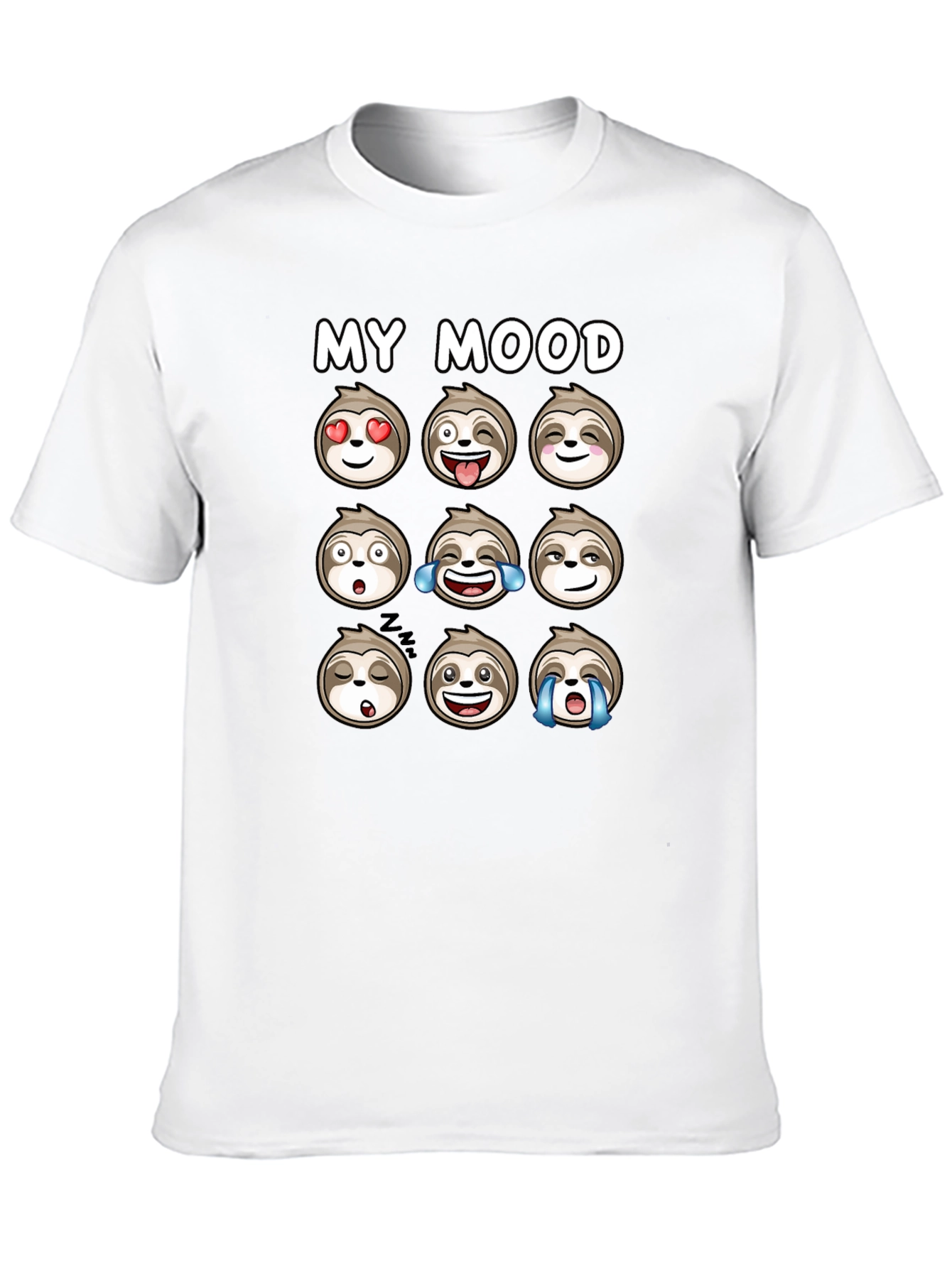 My Mood Sloth Emoji Graphic T-Shirt