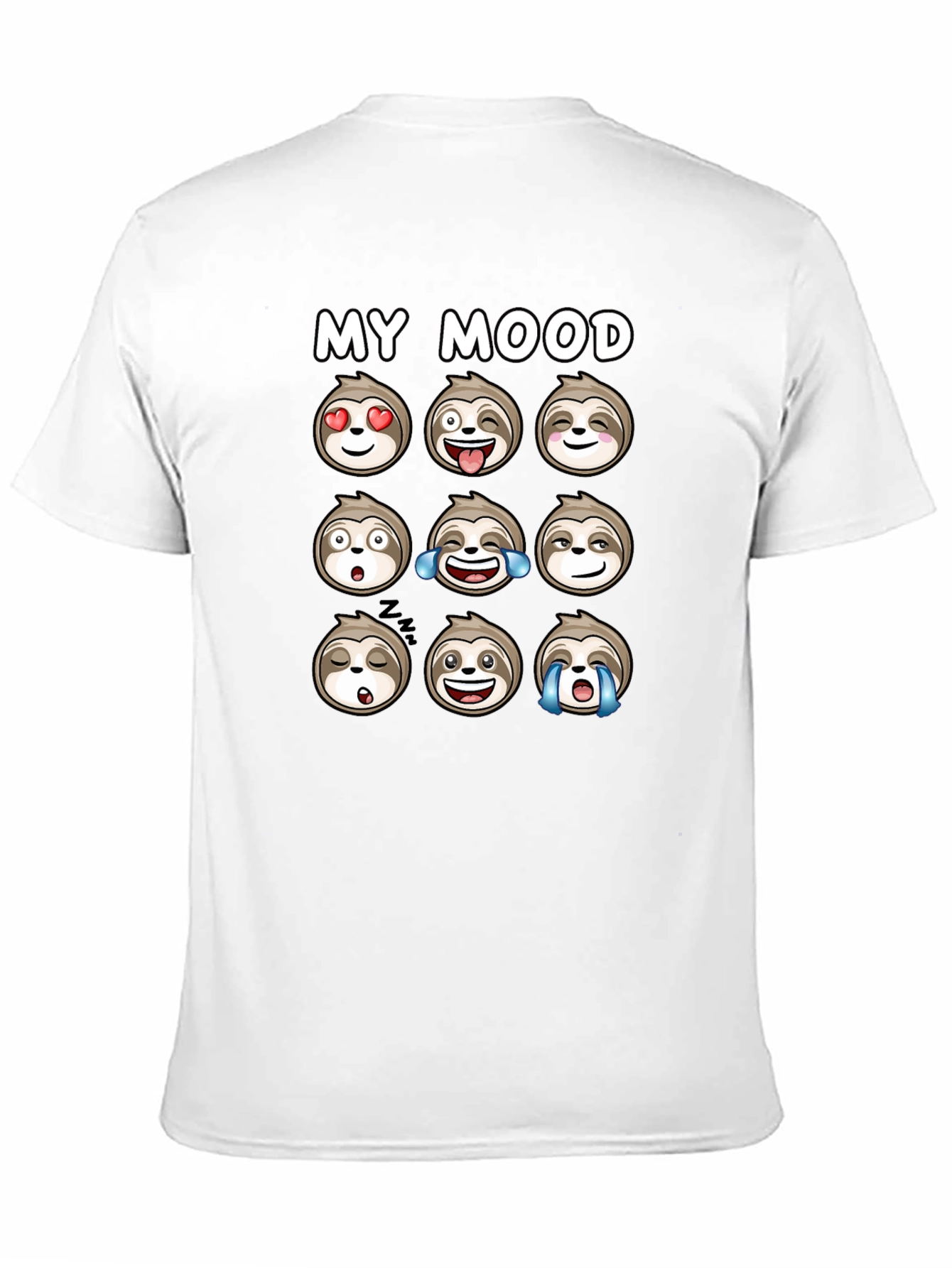 My Mood Sloth Emoji Graphic T-Shirt
