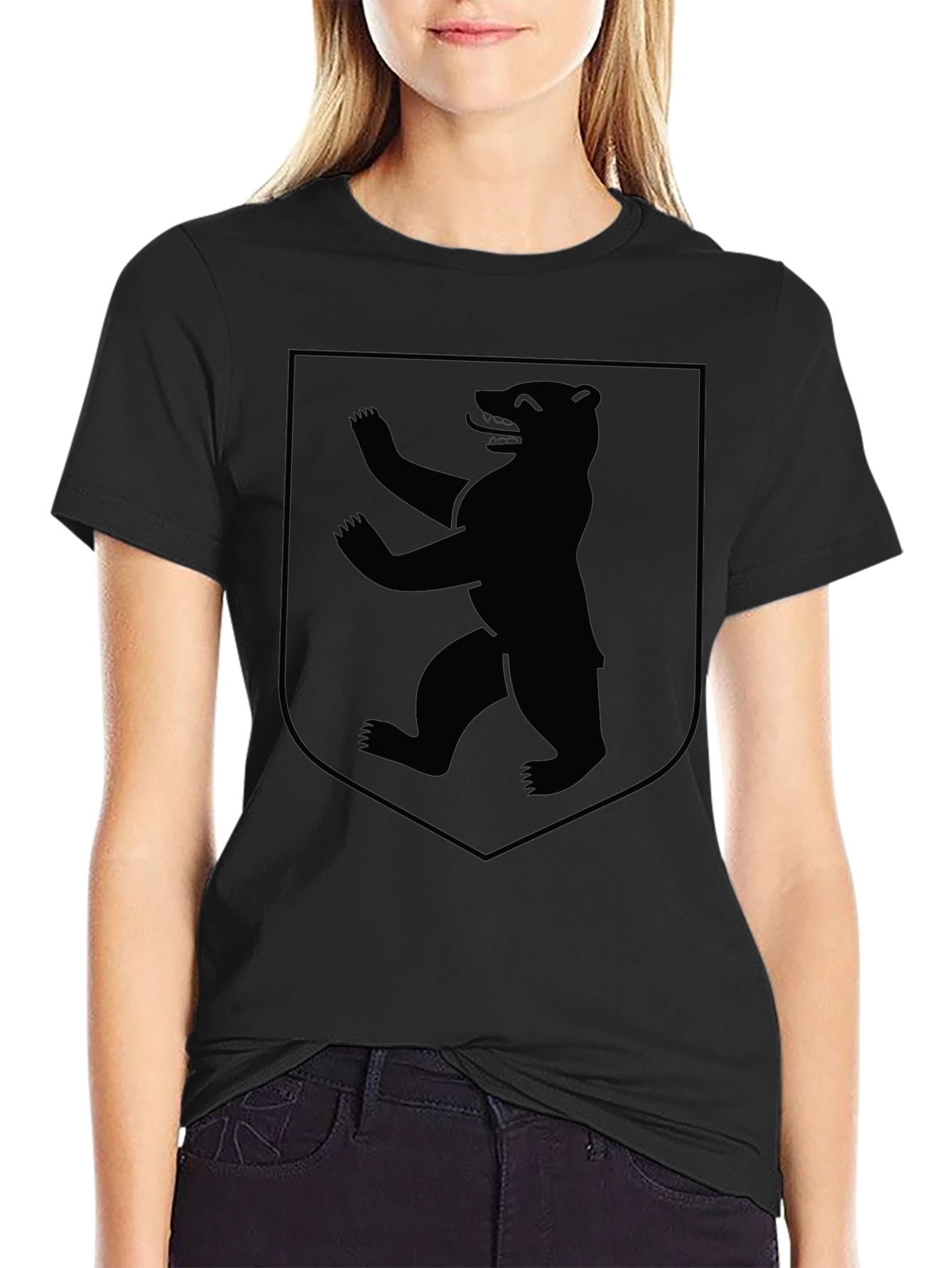 Berlin Bear Crest Black T-Shirt