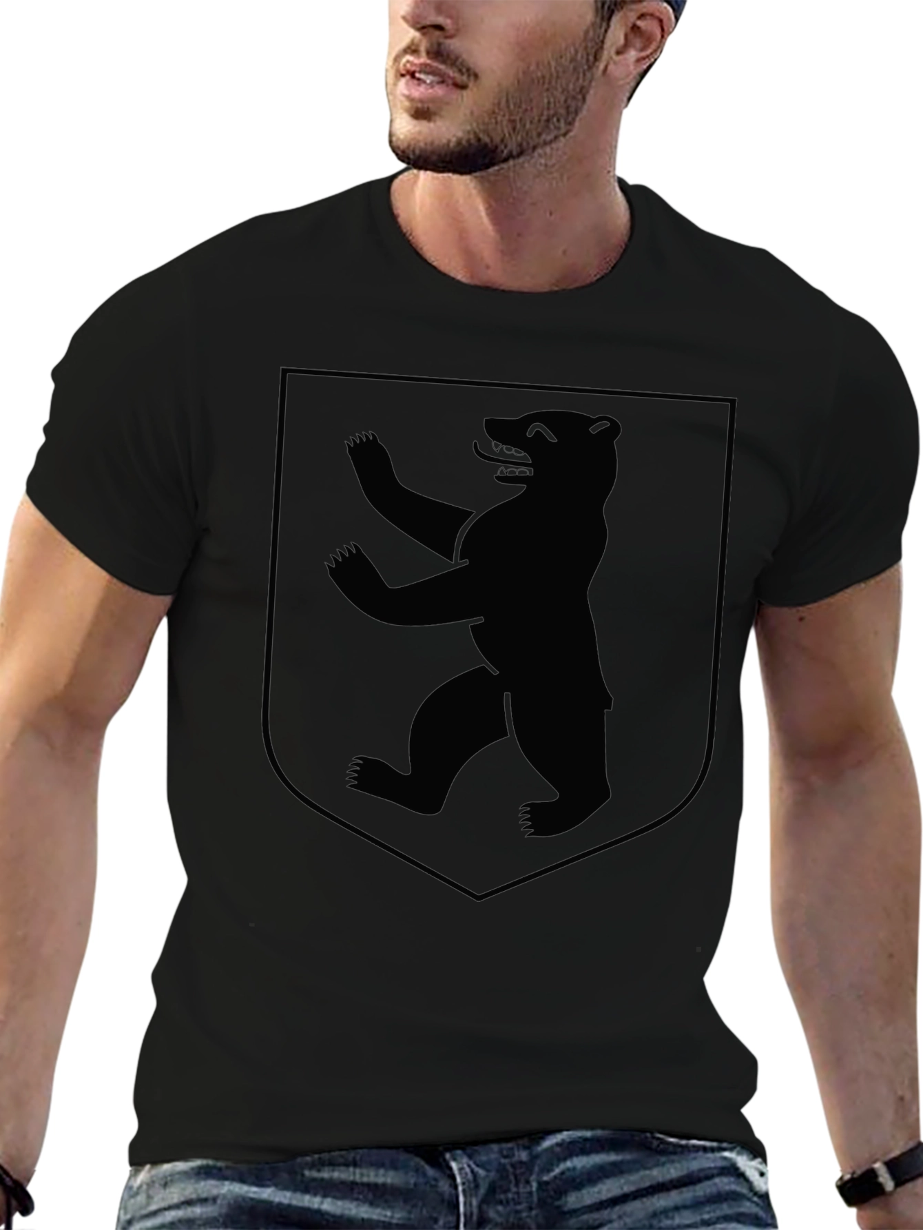 Berlin Bear Crest Black T-Shirt