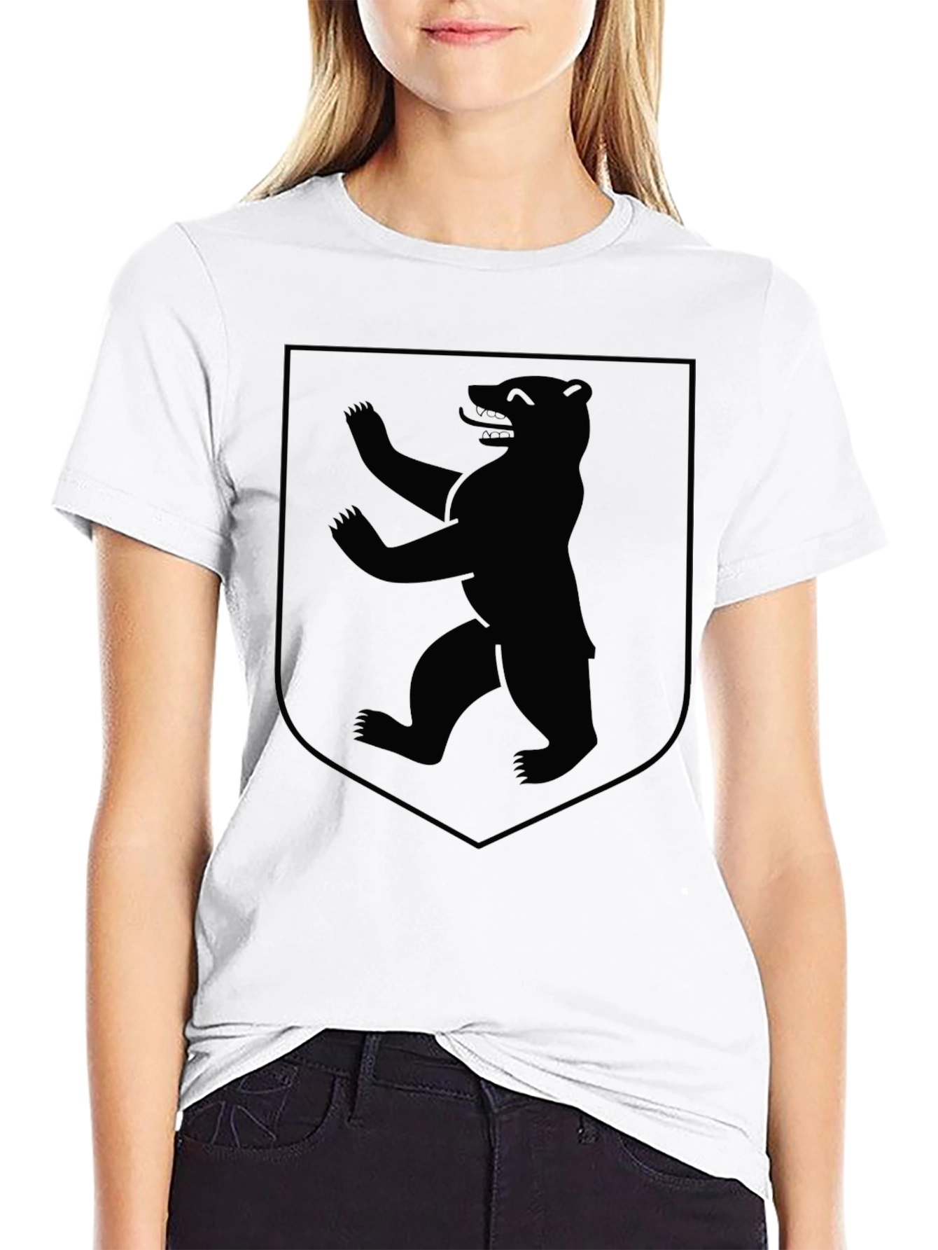 Berlin Bear Crest Black T-Shirt