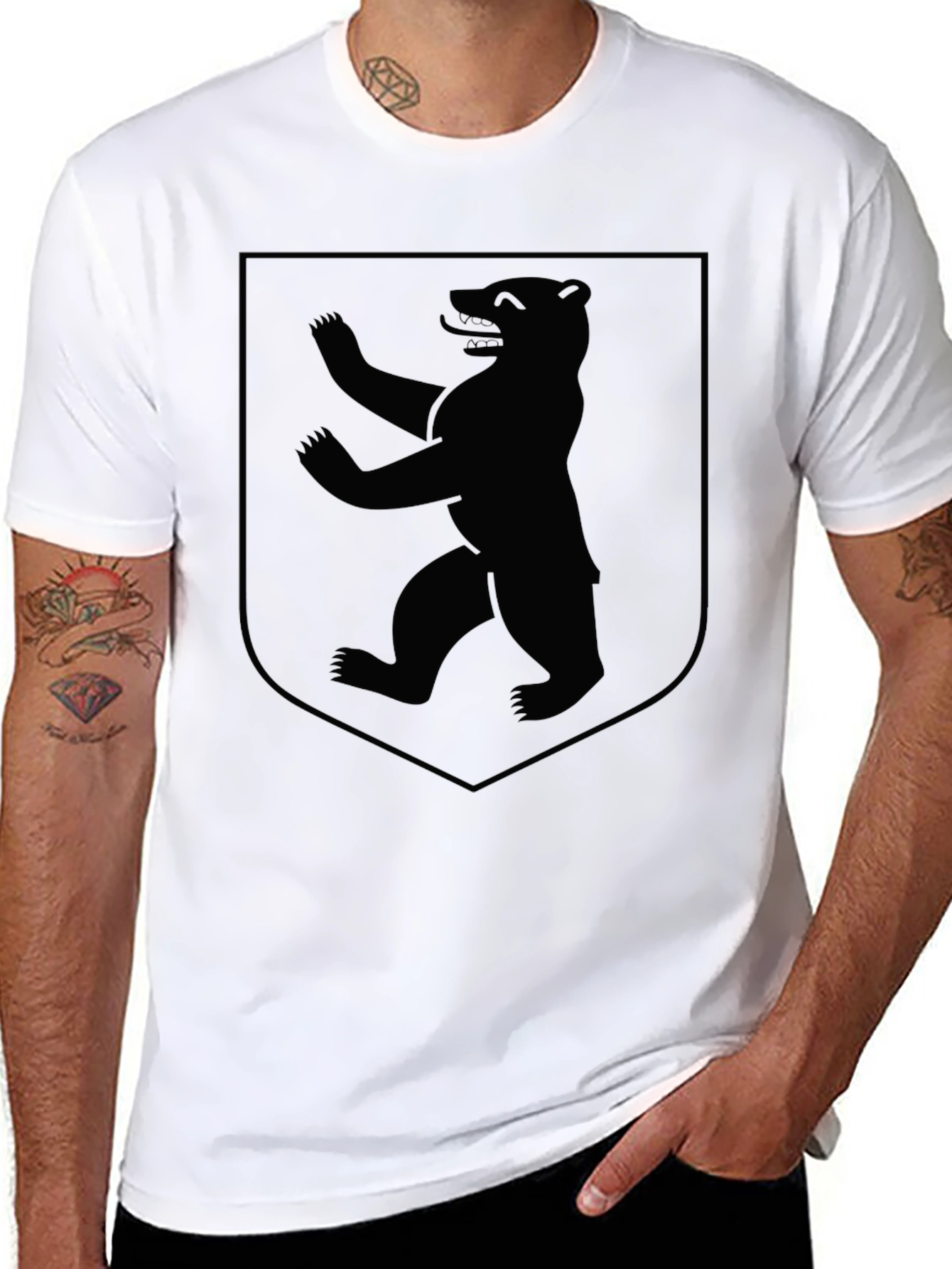 Berlin Bear Crest Black T-Shirt