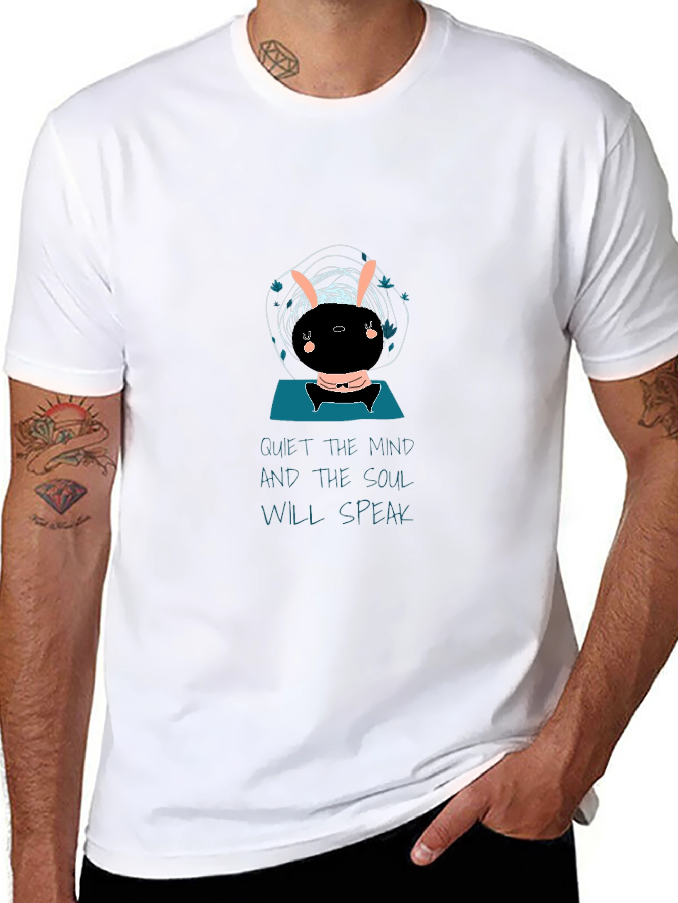 Quiet the Mind Graphic Black T-Shirt