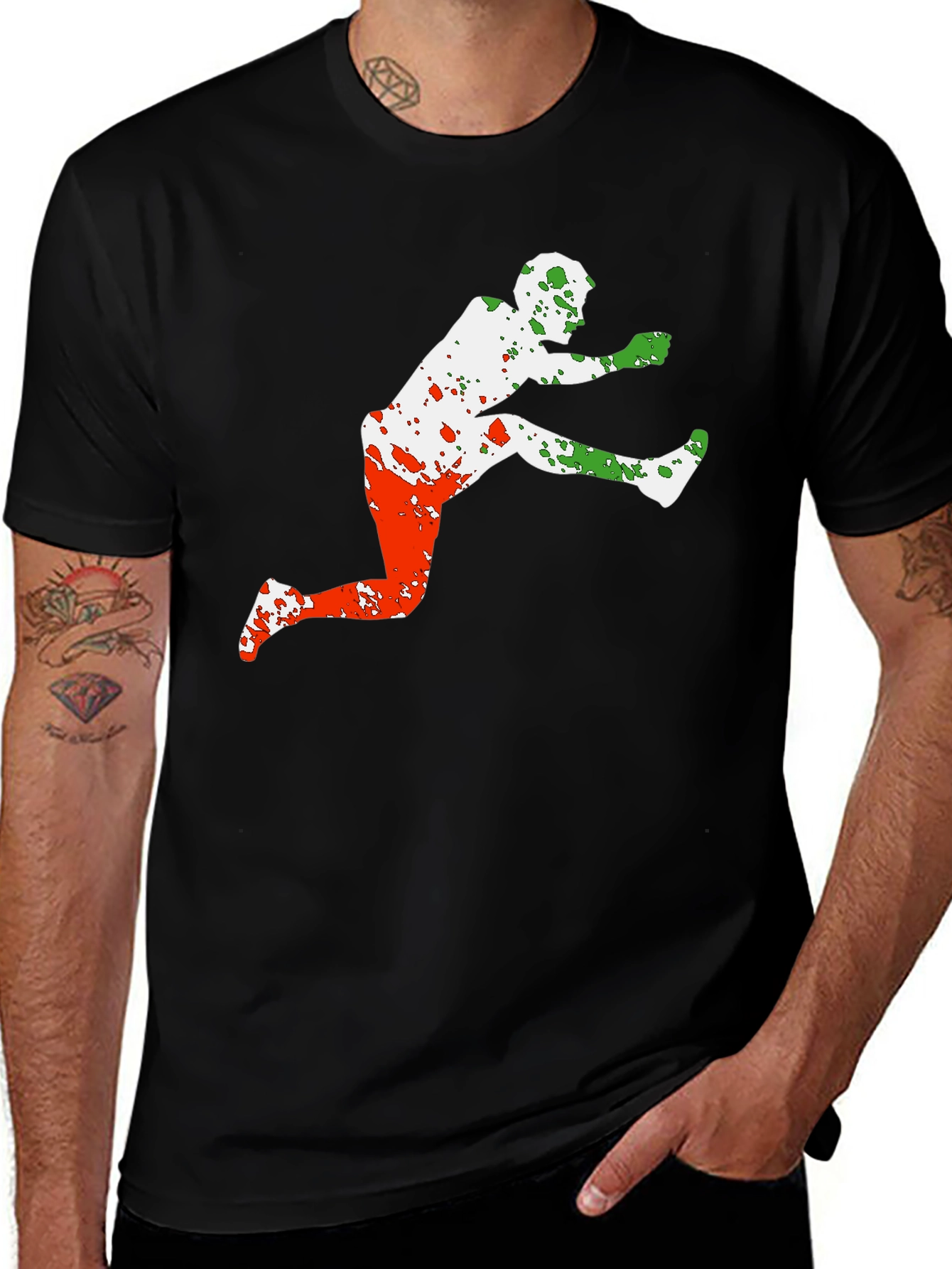 Athletic Hurdle T-Shirt - Black